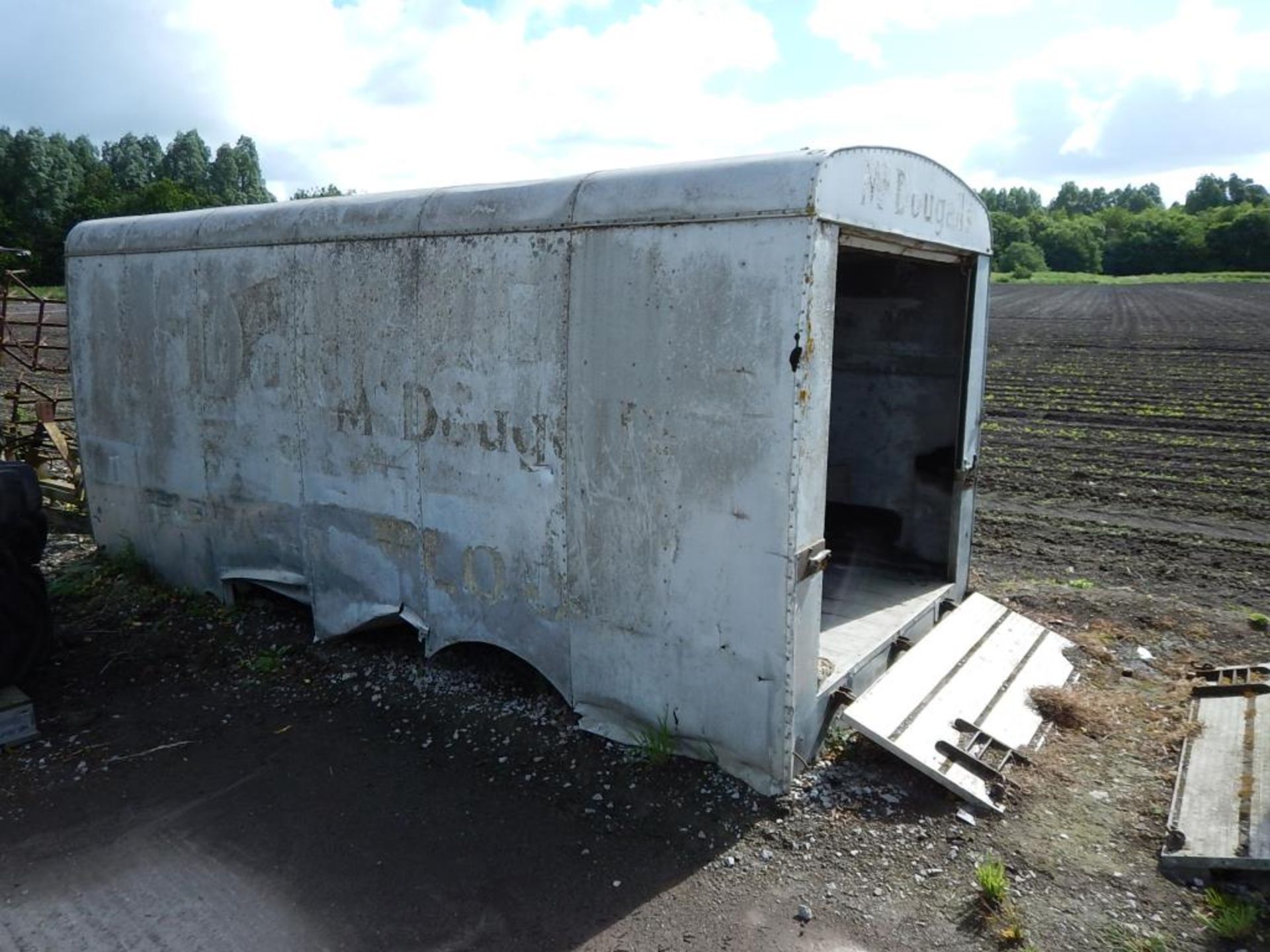 Aluminium ex lorry box and contents