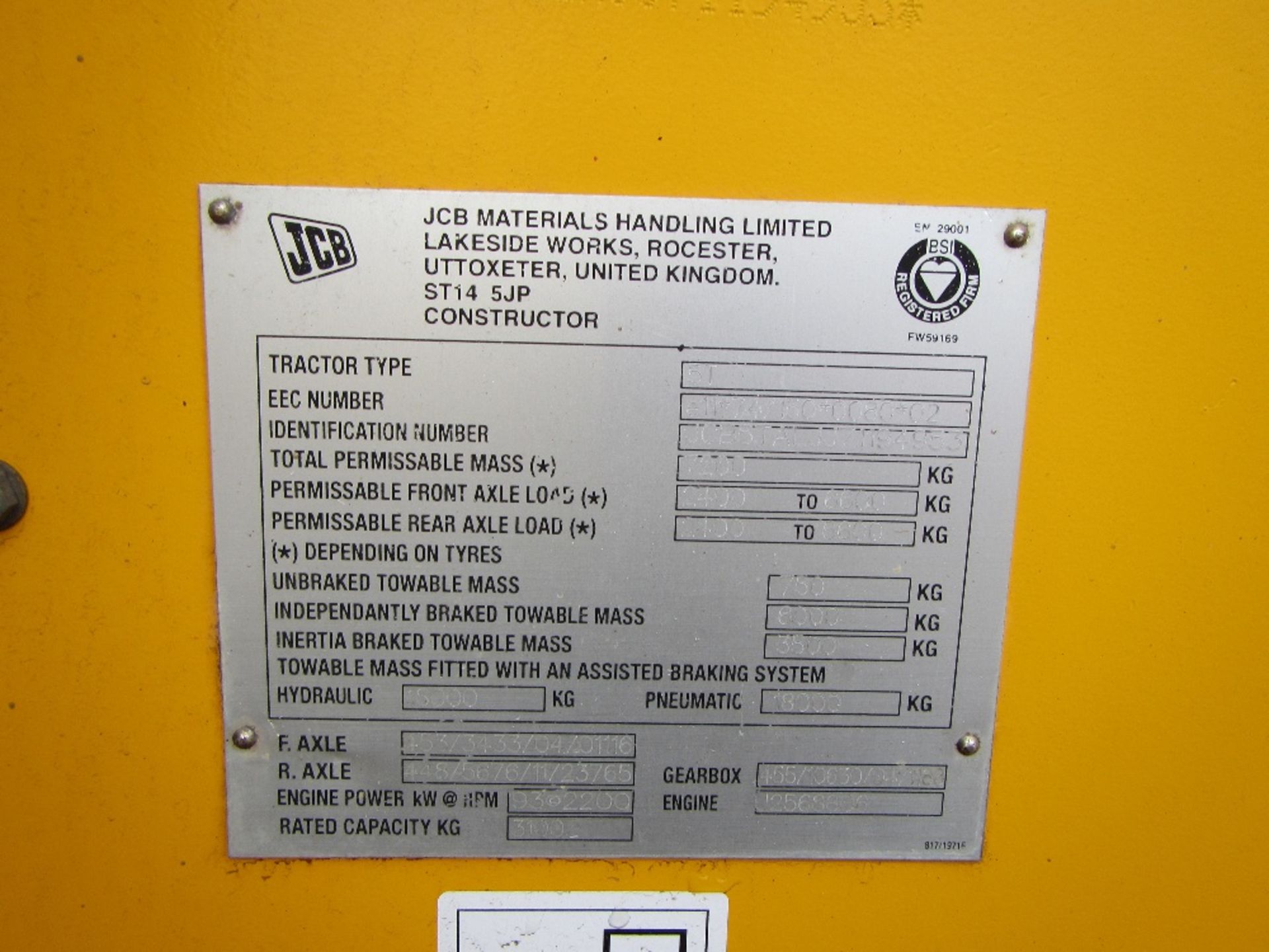 JCB 531-70 Super Telehandler c/w Pallet Tines. Reg. No. AU56 FTZ Ser No 71194953 - Image 4 of 6