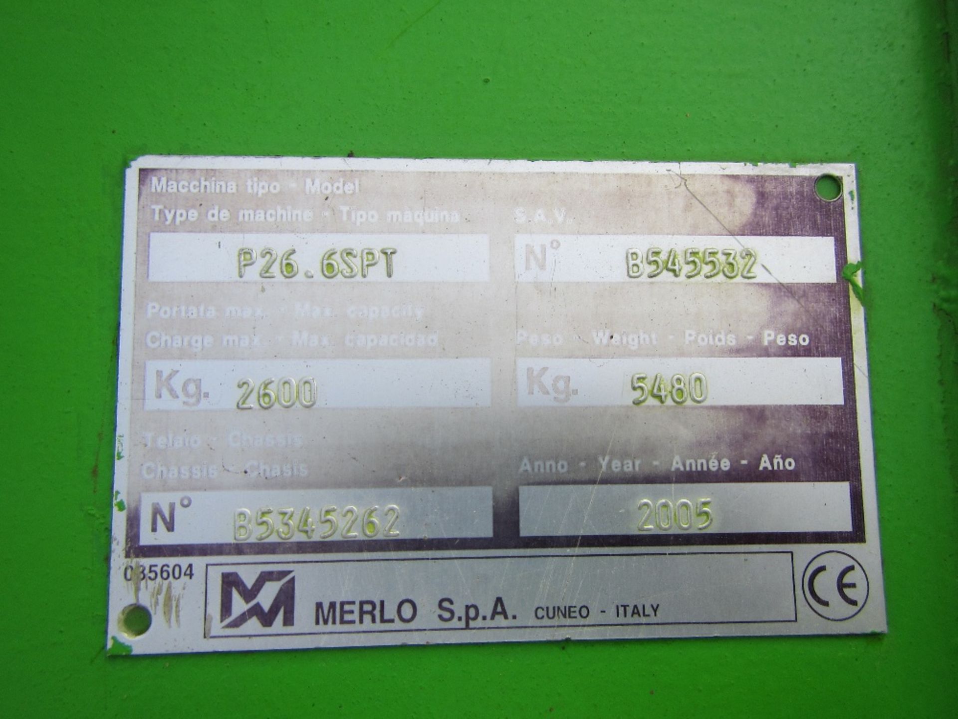 2005 Merlo 26.6 SPT Telehandler c/w AC Ser No B5345262/B545532 - Bild 12 aus 12