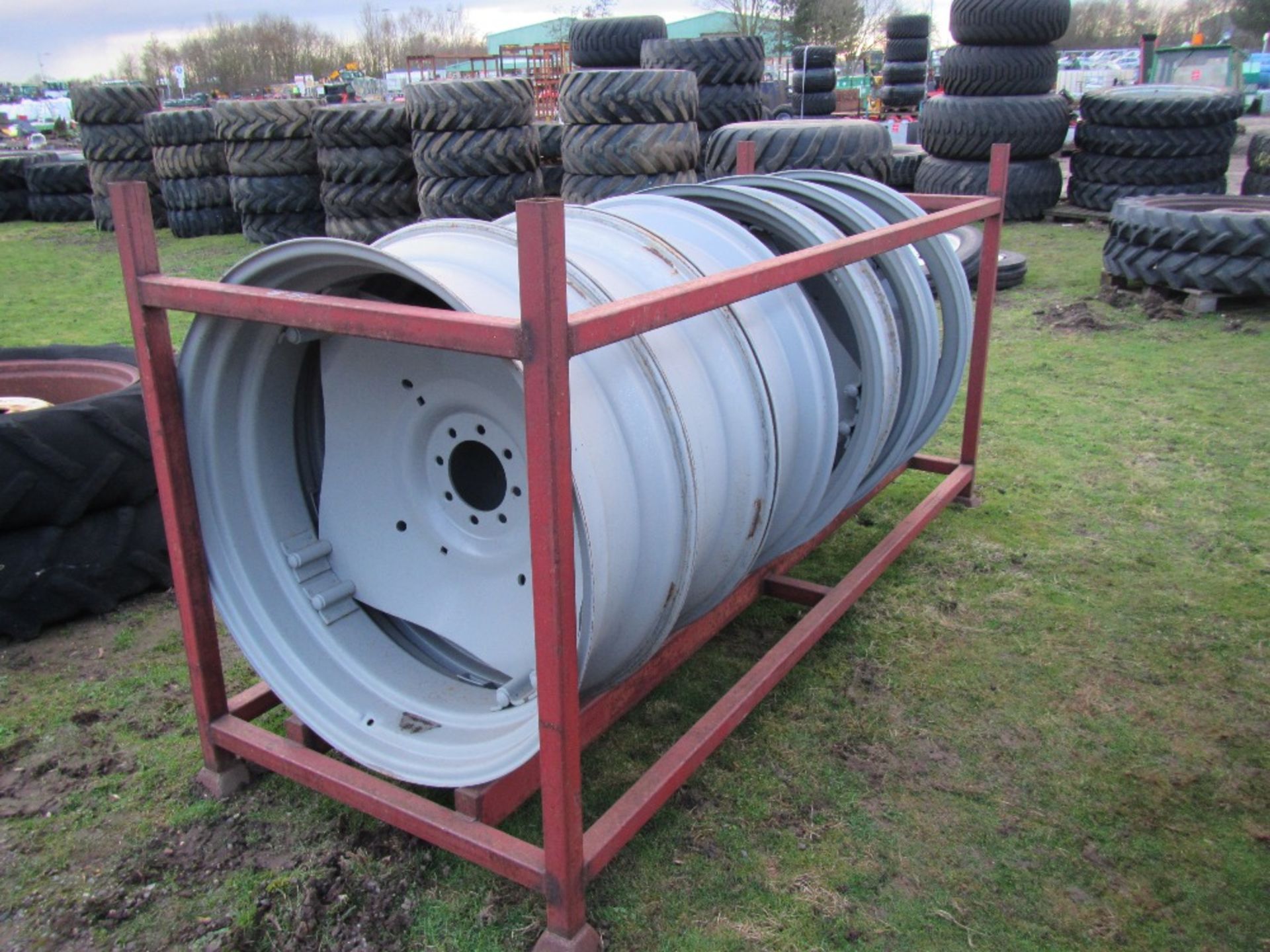 Rack of Tractor Rims/Wheels