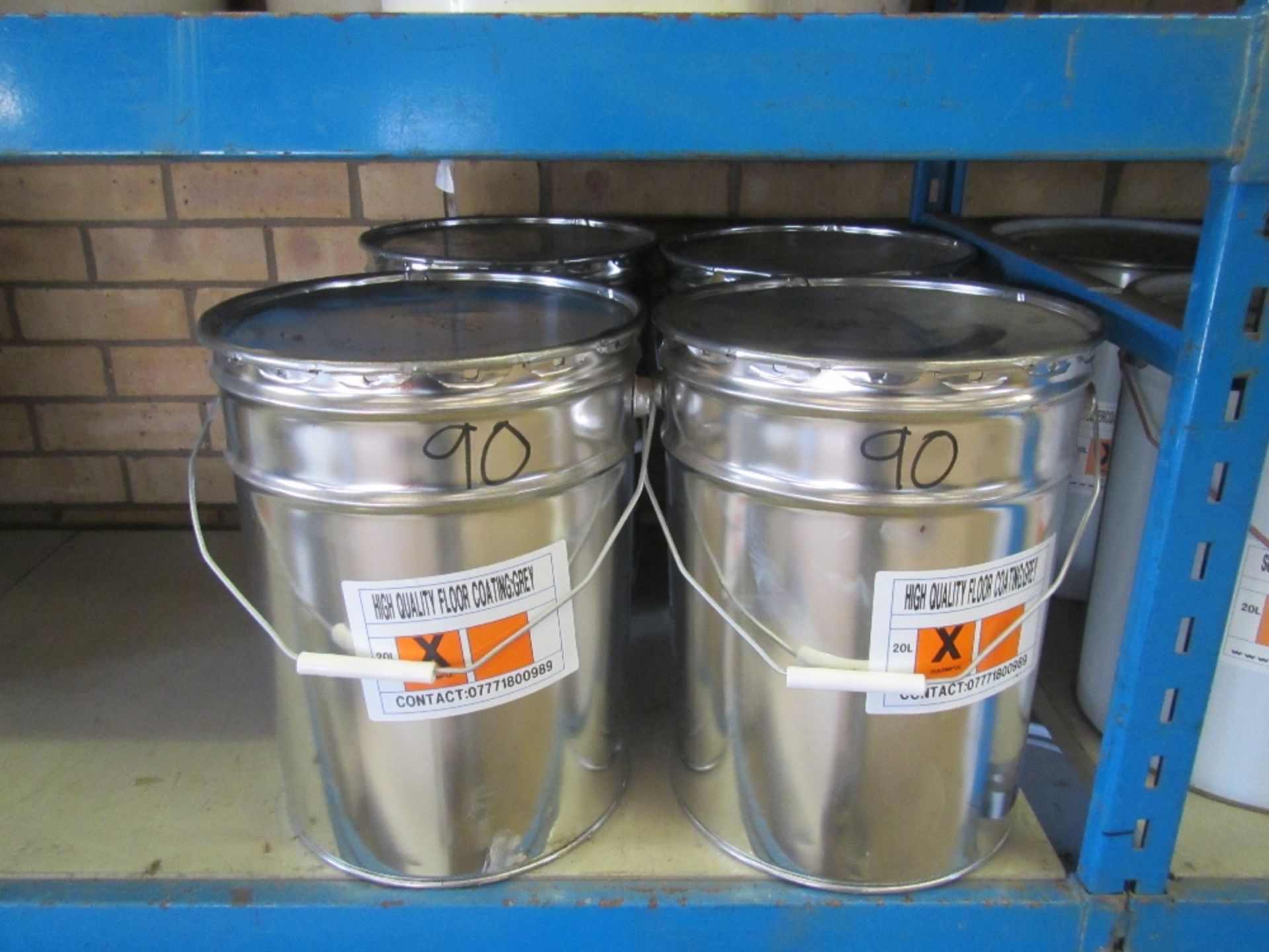 4no. 20 Litre Tins of Hi Qual Grey Floor Coating