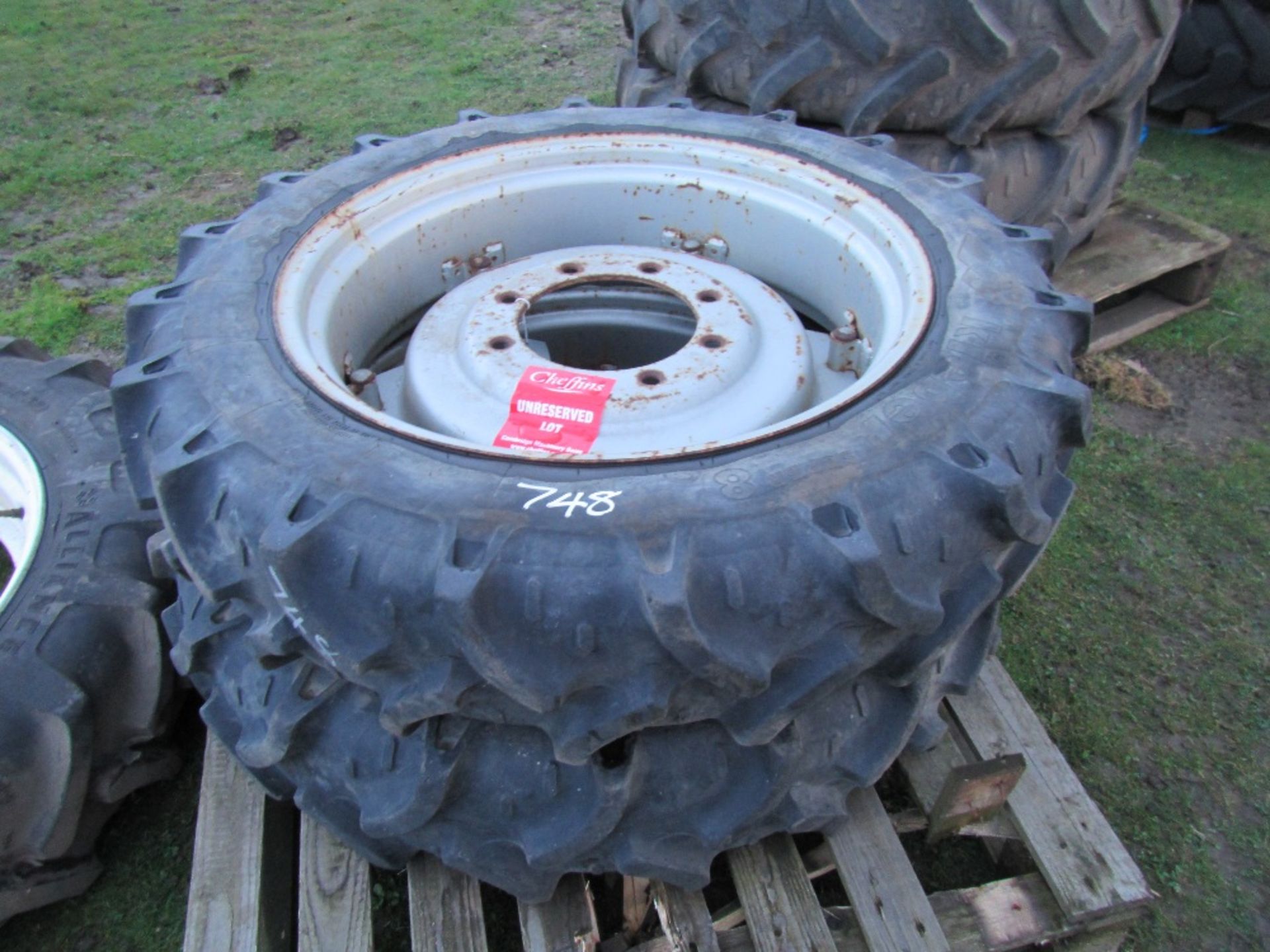 Pair 12.4x24 Wheels & Tyres UNRESERVED LOT