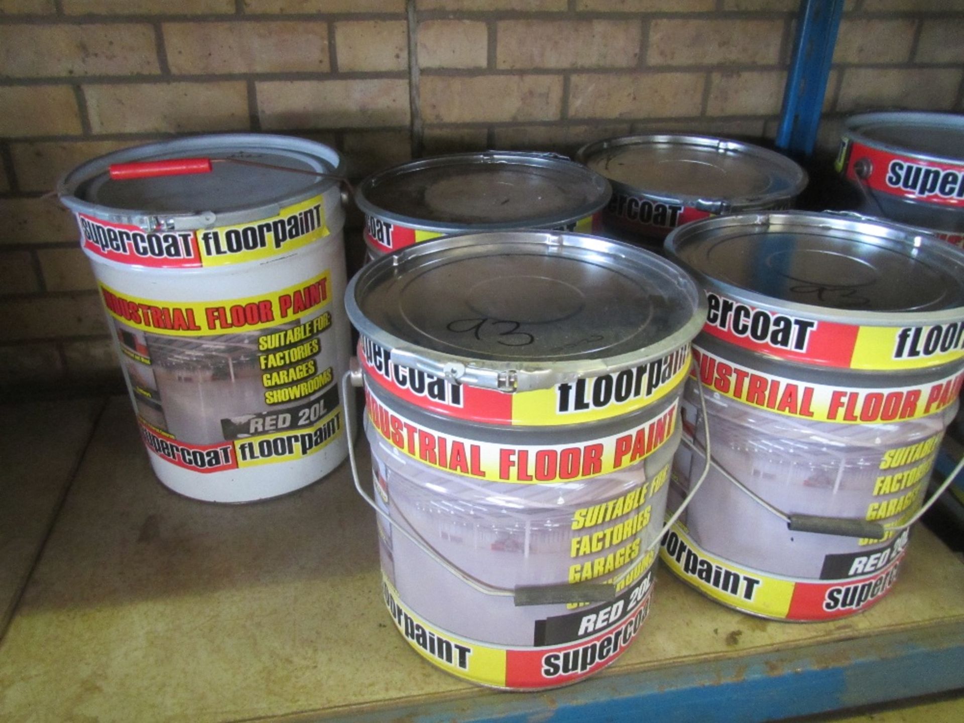 5no. 20 Litre Tins of Super Coat Red Floor Paint