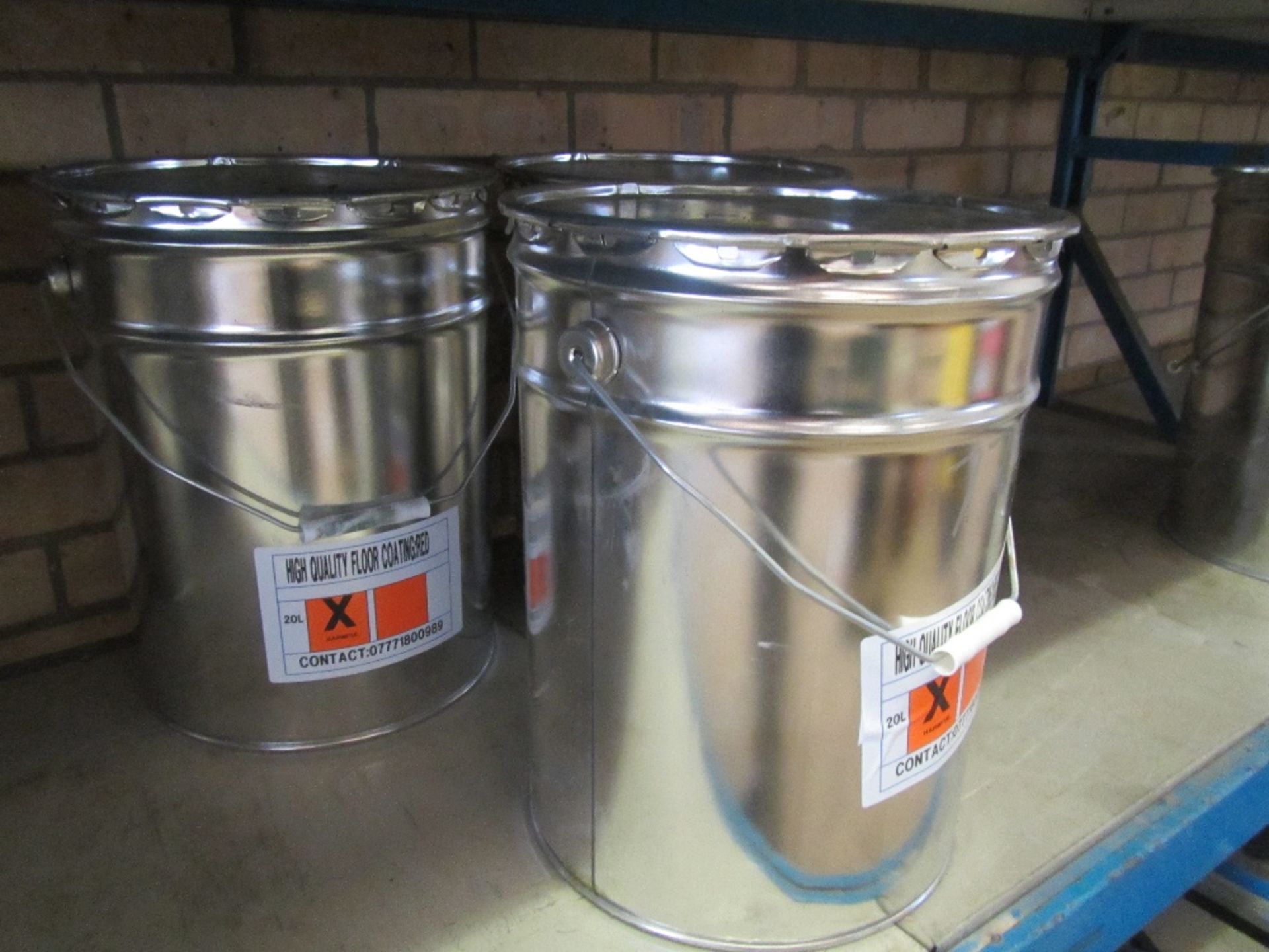 3no. 20 Litre Tins of High Qual Red Floor Coating