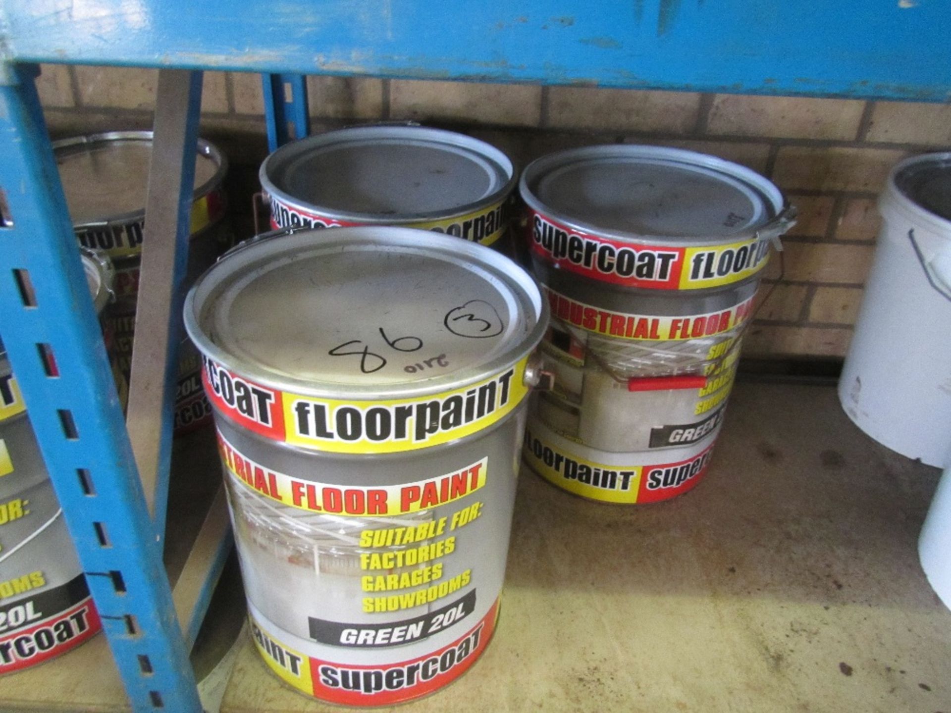 3no. 20 Litre Tins of Super Coat Green Floor Paint