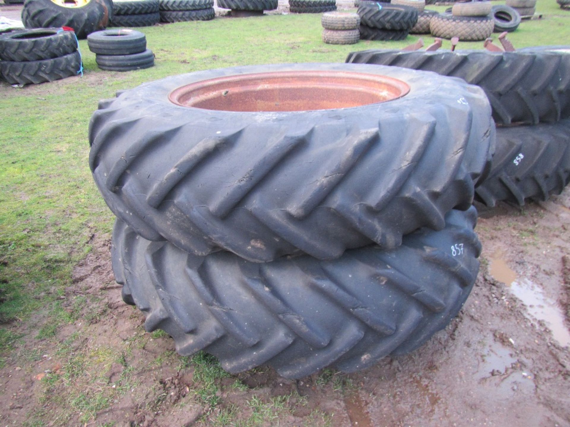 16.9x34 Dual Wheels c/w Goodyear Tyres