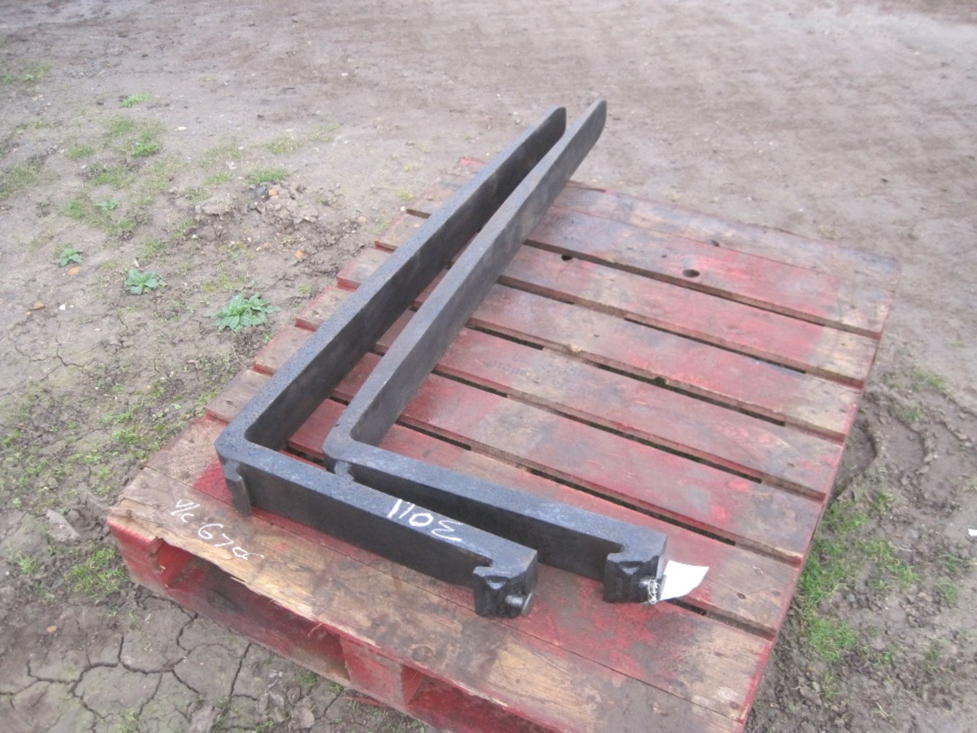 Forklift Tines 1.2m Long, 41cm back Plate - Image 2 of 4