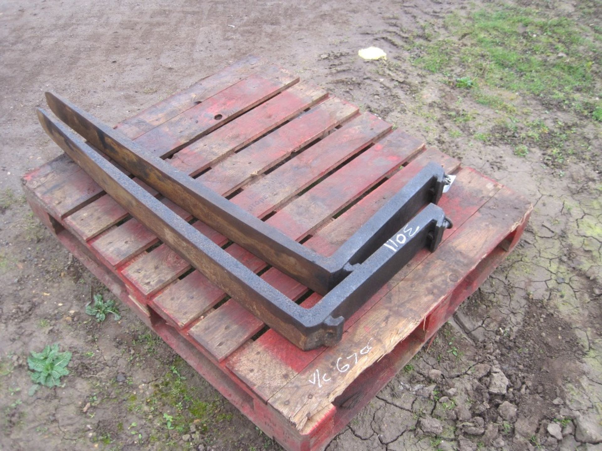 Forklift Tines 1.2m Long, 41cm back Plate - Image 3 of 4