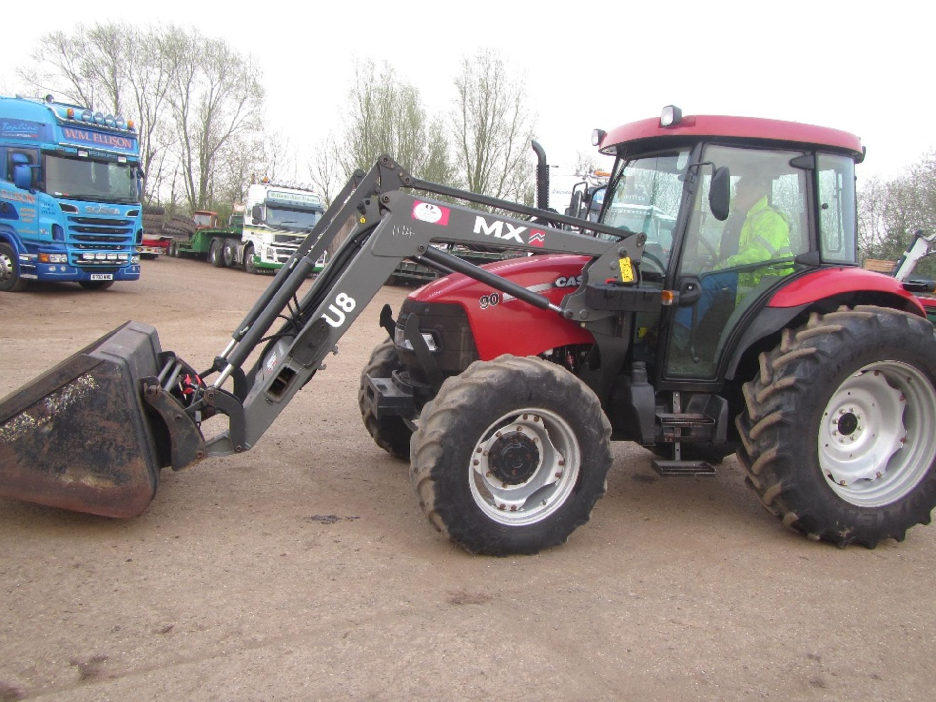 Case JX90 4wd Tractor c/w MXU8 Power Loader Reg. No. AY12 BDZ