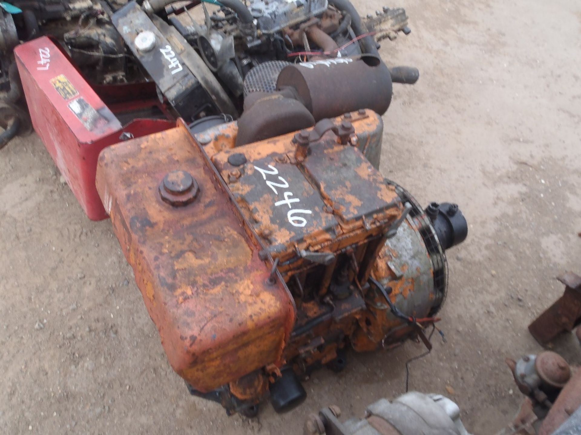Lister Twin Cyl. Engine c/w pump