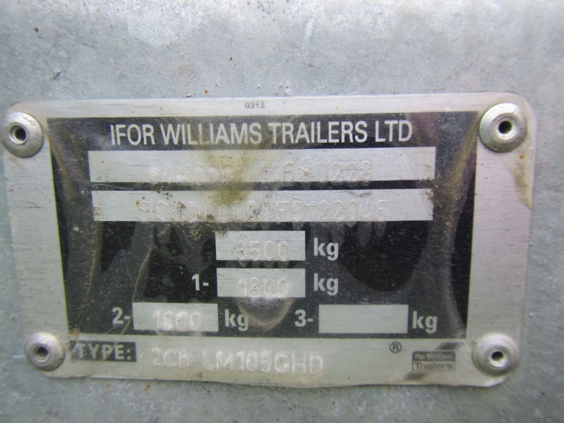 2016 Ifor Williams LM105 10x5.6 3.5 Ton Trailer c/w full weld mesh sides, 8ft steel loading - Bild 6 aus 6