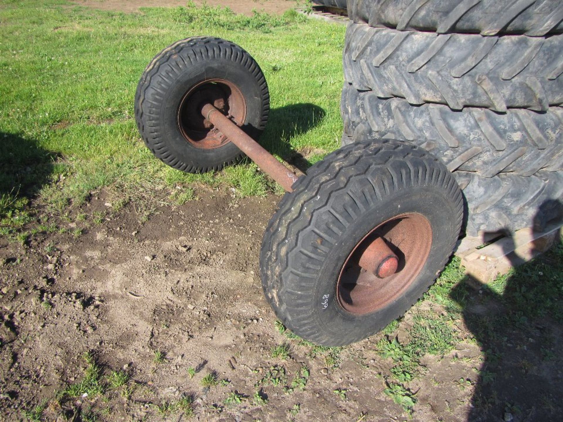 Trailer Axle c/w 15in wheels - Image 2 of 3