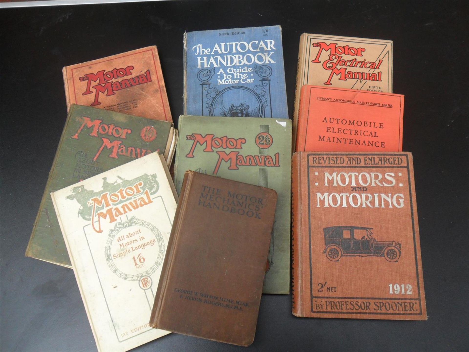 1912 Motors & Motoring & motor manuals etc