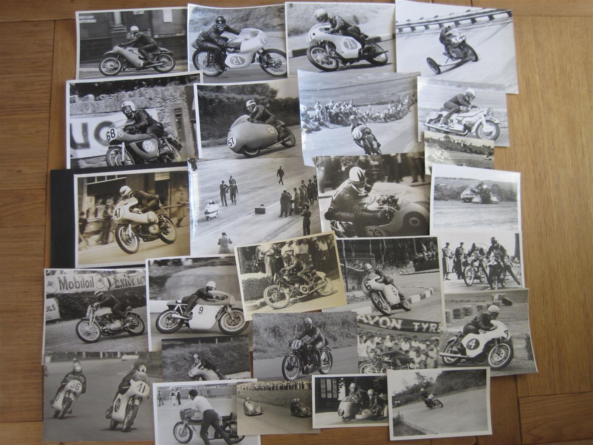 Motorcycle racing photos from the open face helmet era, contemporary and copy images, press photos