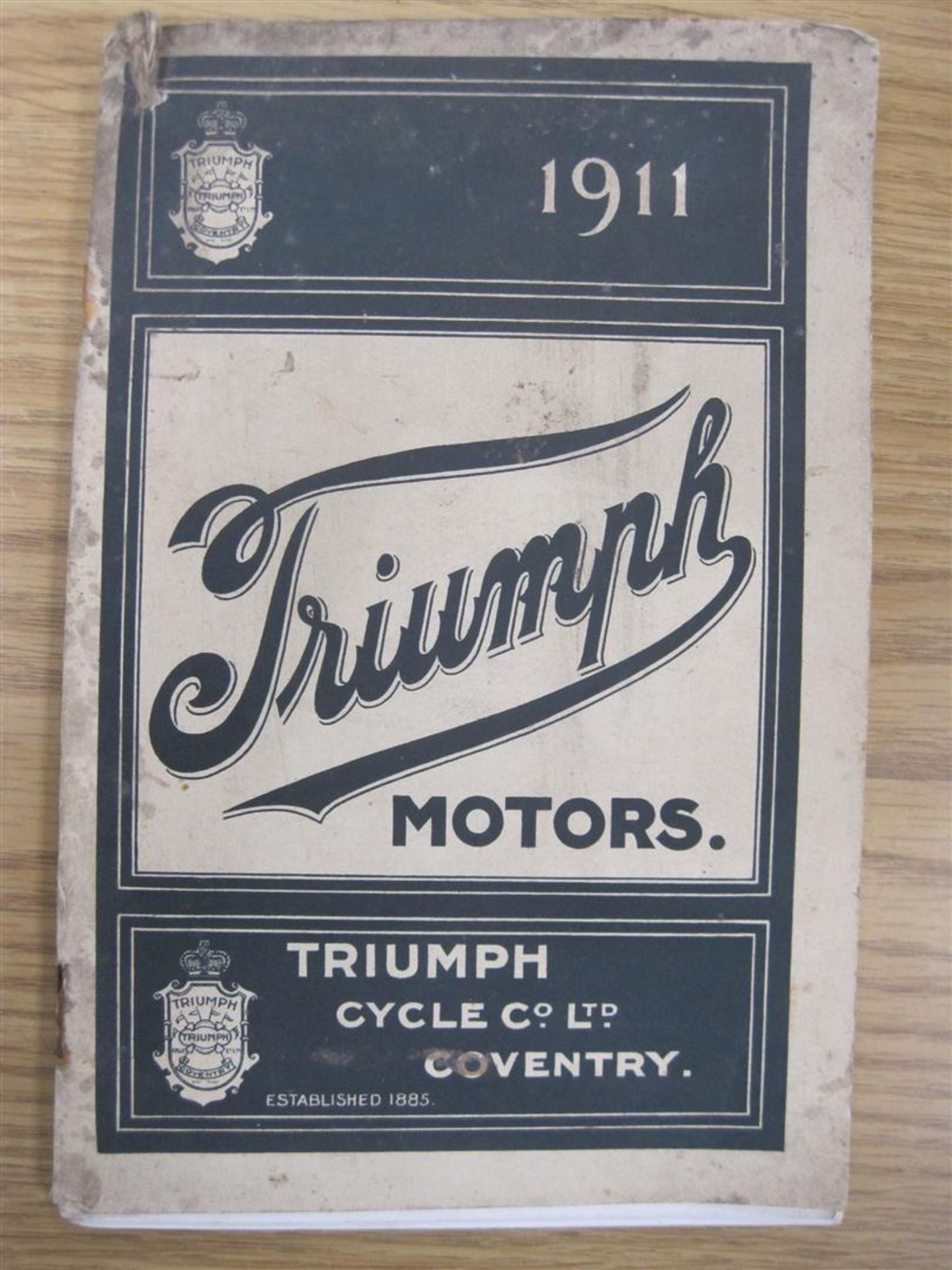 Triumph Motors, a 1911 44pp illustrated catalogue, many images of early motorcycles and engines