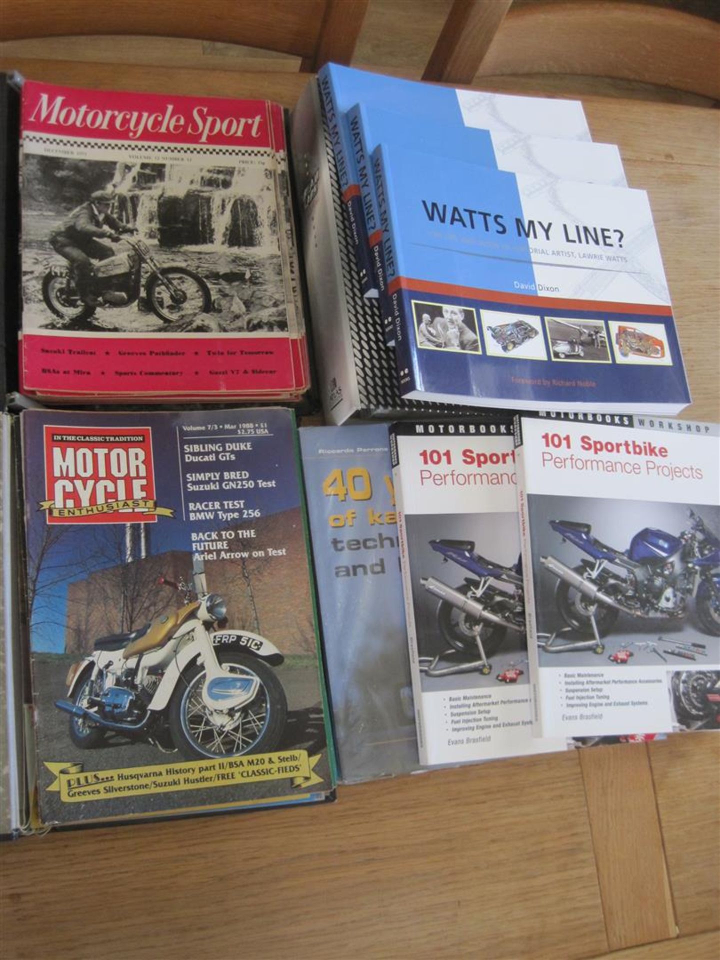 Motorcycle Sport/Enthusiast t/w various other volumes from Mick Walkers library
