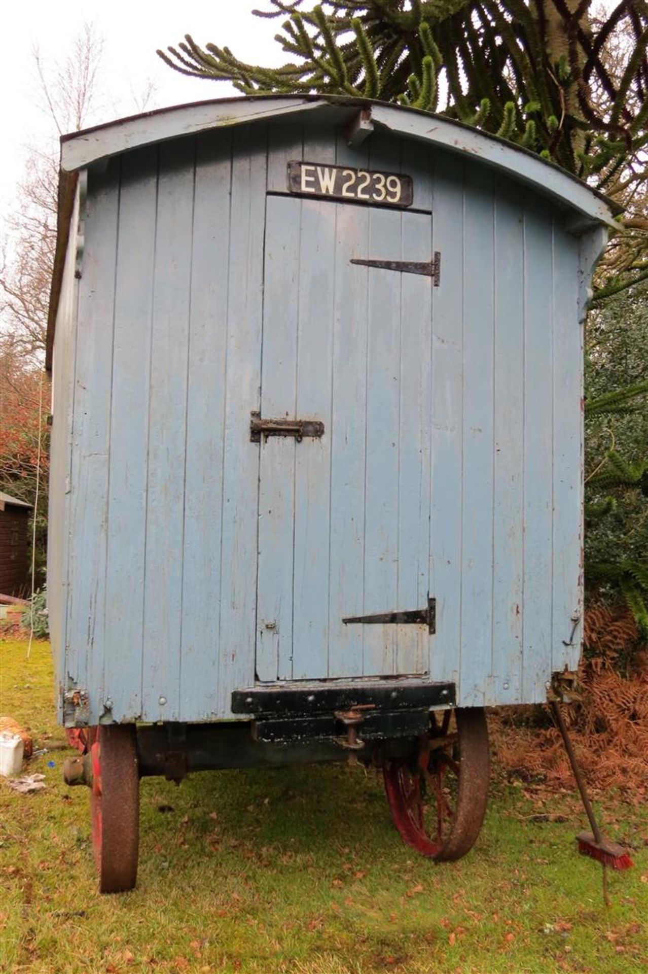 Burrell, an extremely rare c1914 traction engine living van on named steel wheels with un-sprung - Image 2 of 12