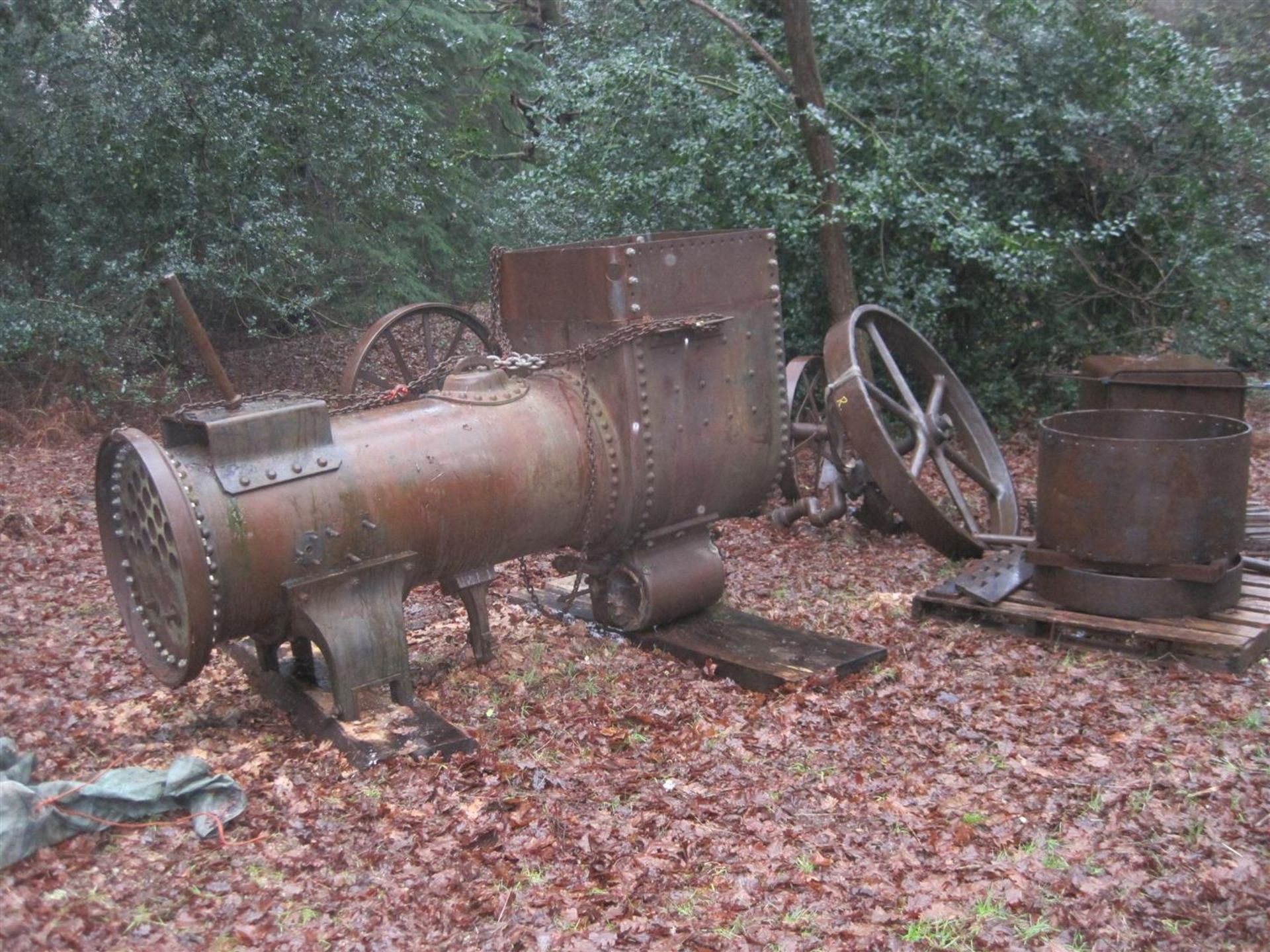 Robey Portable Steam Engine. No 15596. Built 1895. Single Cylinder. In the late 19th and early