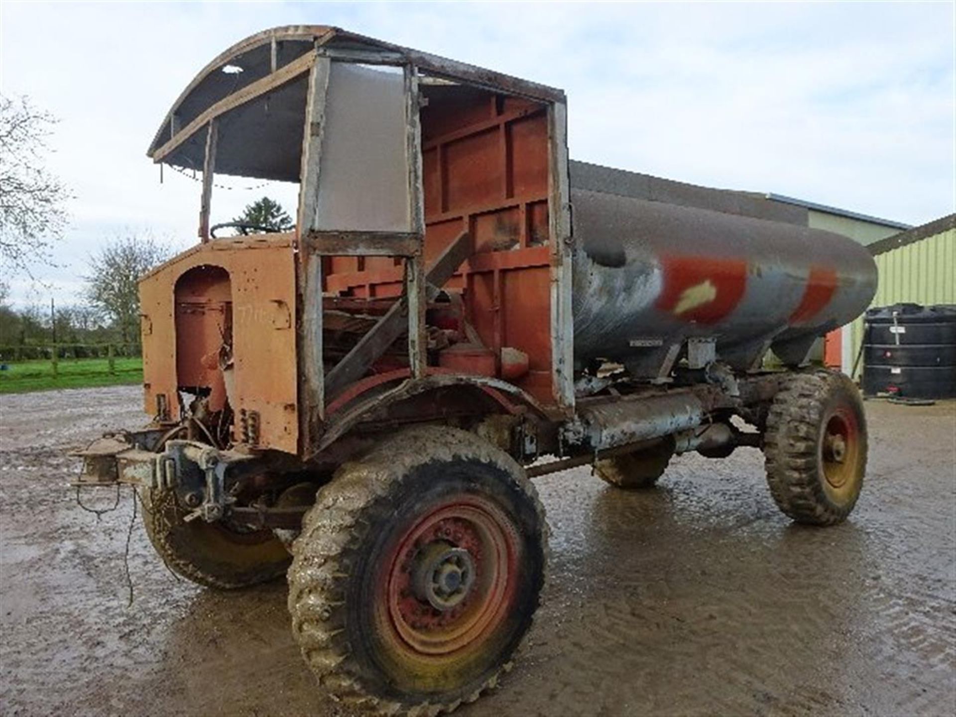 AEC Matador re-fuelling tanker Reg. No. N/A A rolling wooden cabbed tanker with all controls