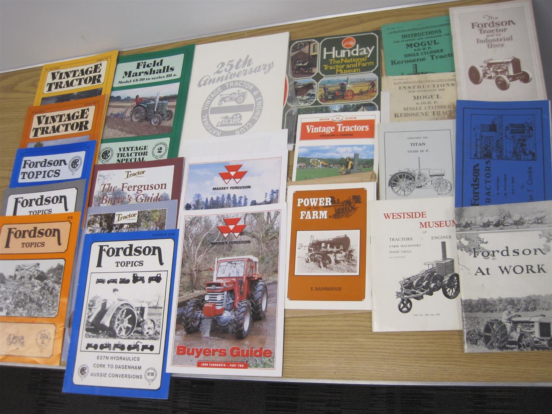 A good qty of tractor publications inc' Power on the Farm (signed), Field Marshalls (signed),