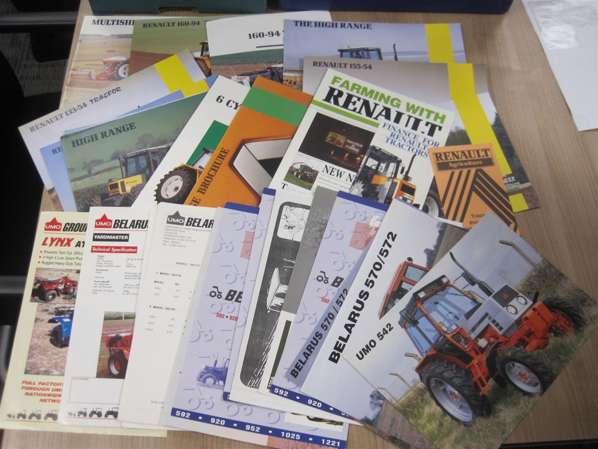 Renault, Belarus tractor brochures/flyers/price lists etc