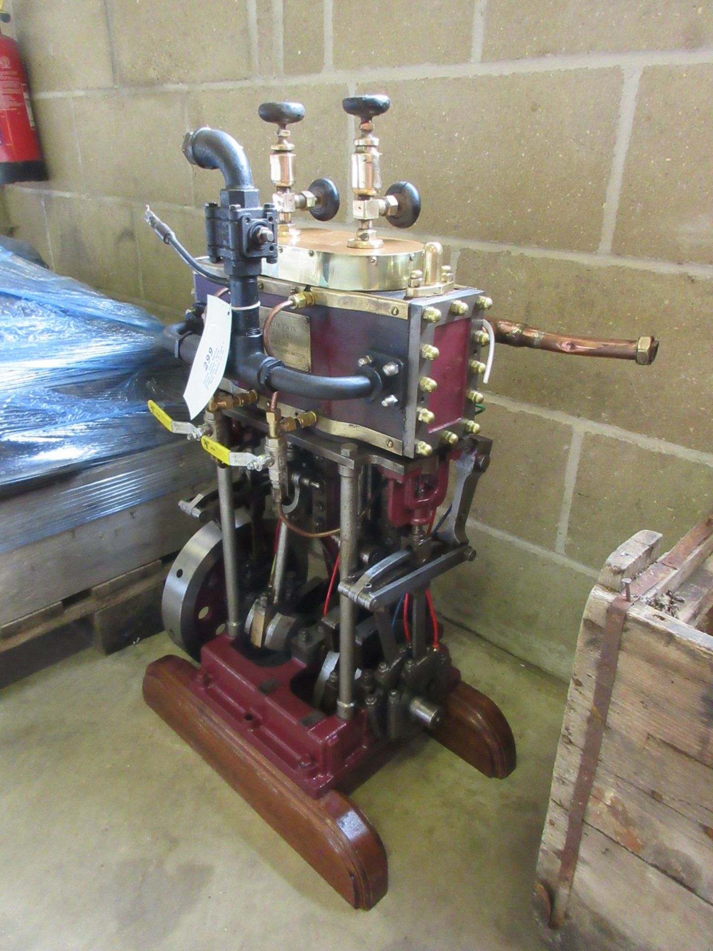 Taylor Twin Marine steam engine, bore dimensions 3 1/4 inch x 4. This engine is ex steamboat '