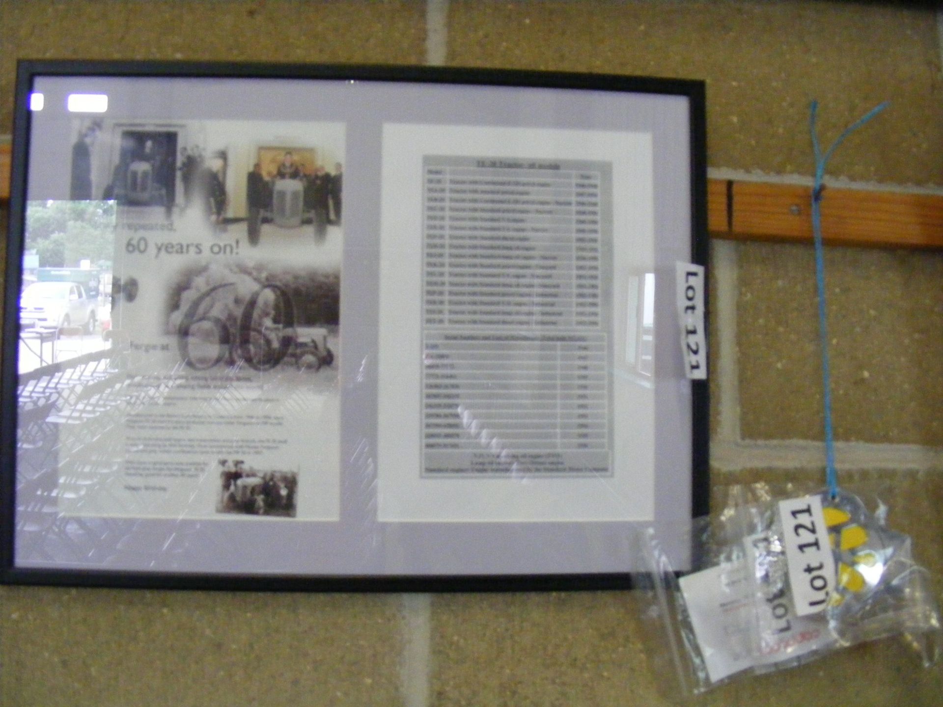 Ferguson, ex museum framed items, serial numbers, birthday cards, South Pole expedition info, stamps - Image 2 of 3