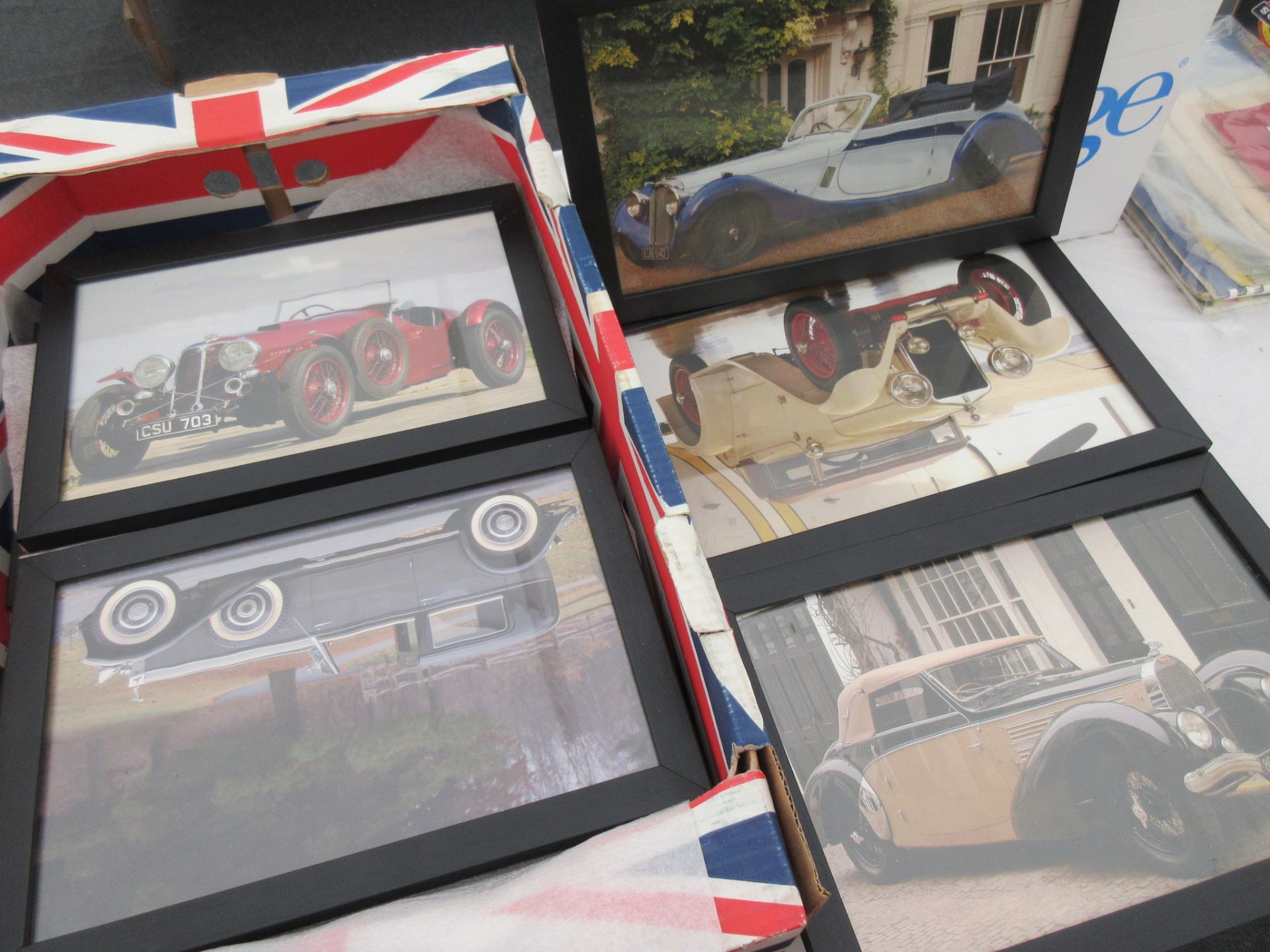 Framed vintage car images (11) - Image 2 of 3