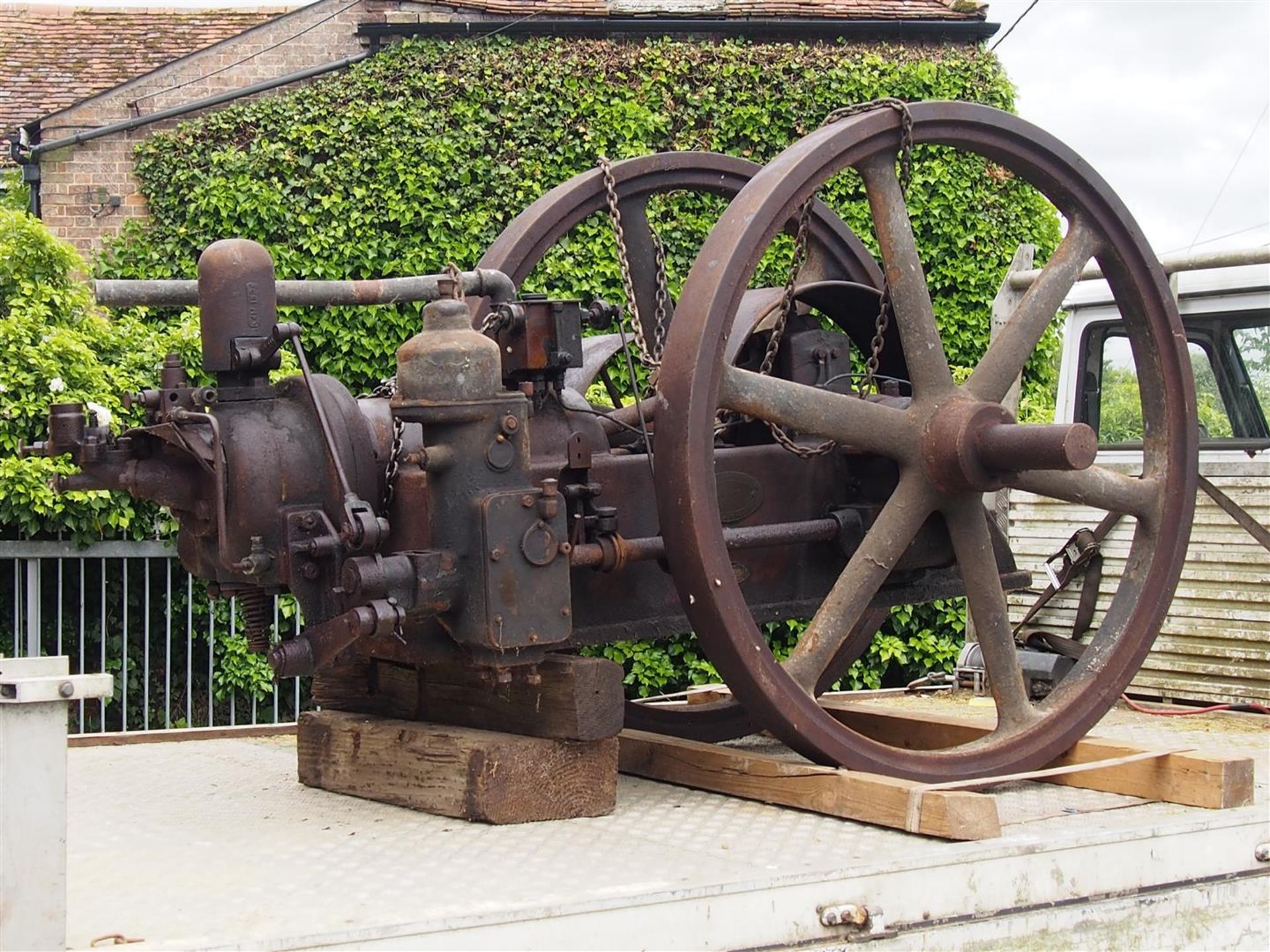 Ruston Hornsby Size 4 Class M Horizontal Twin Flywheel Stationary Oil ruston-hornsby-size-4-class-m-horizontal-twin-flywheel-stationary-oil