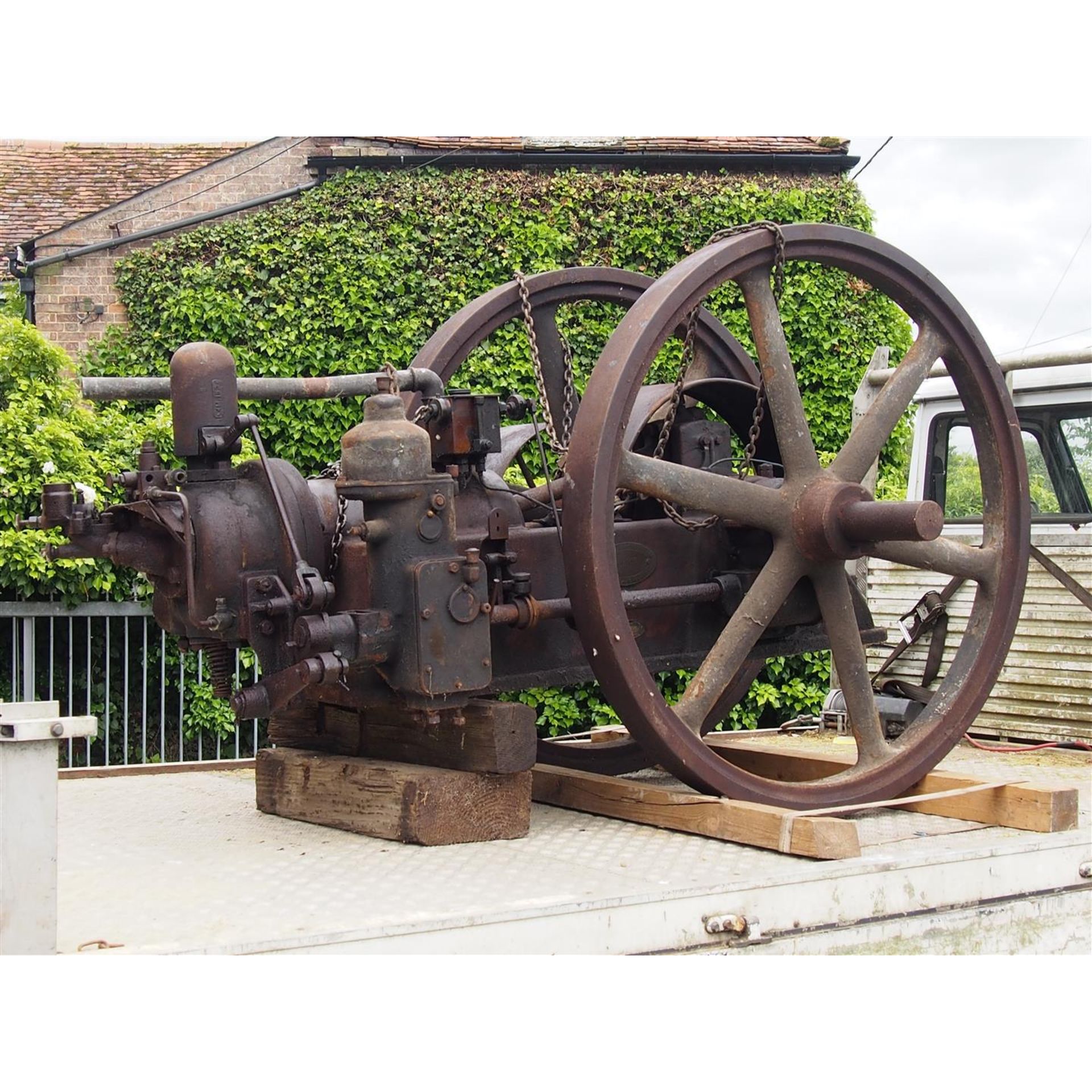 Ruston Hornsby Size 4 Class M Horizontal Twin Flywheel Stationary Oil Ruston Hornsby Size 4 Class M Horizontal Twin Flywheel Stationary Oil
