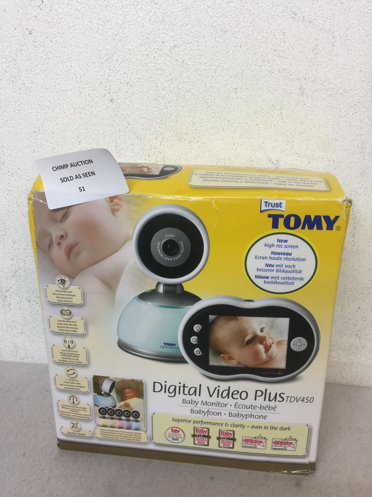 TOMY TDV450 Digital Video Plus Baby Monitor RRP £199.99
