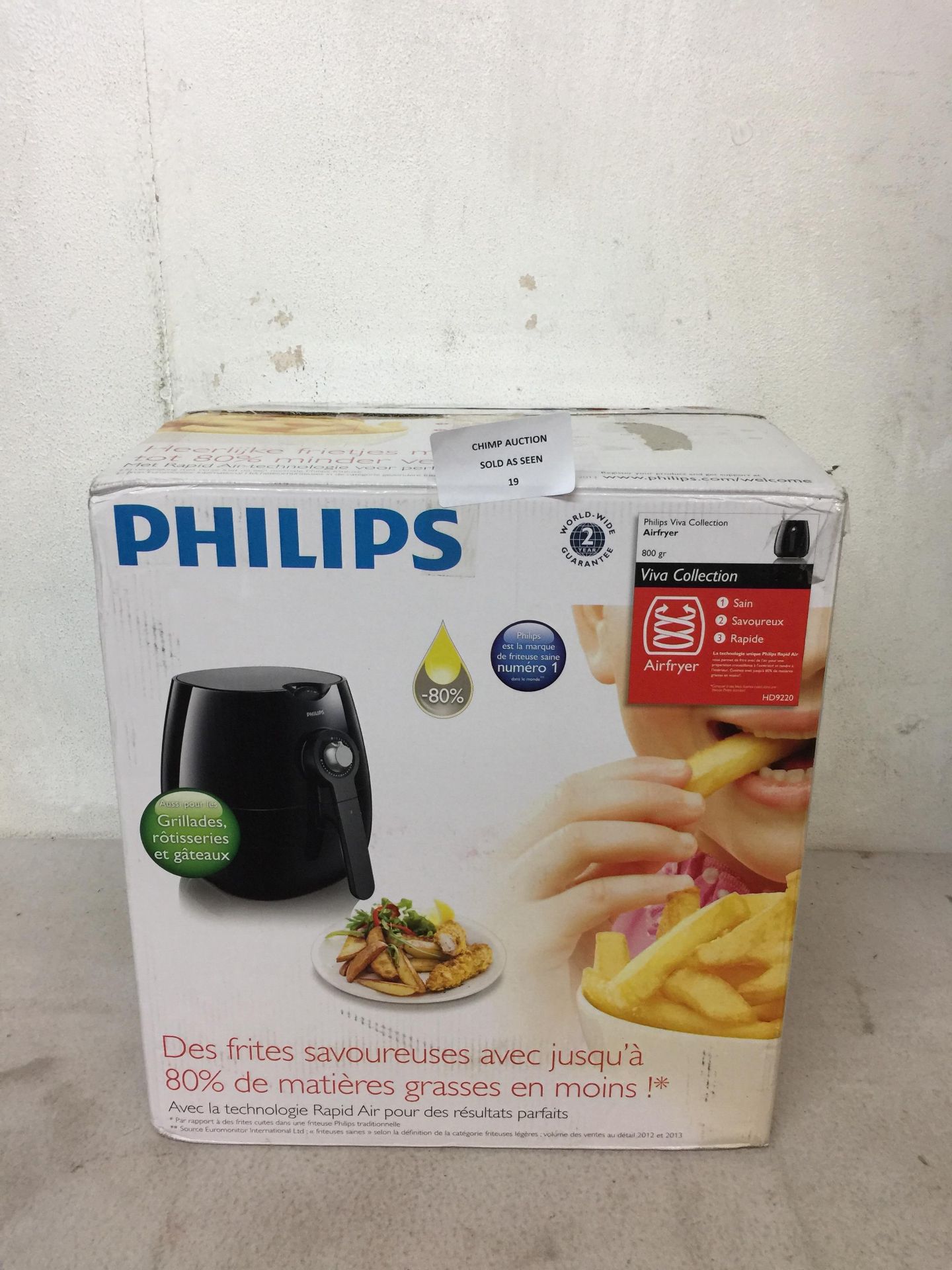 Philips HD9220/20 Healthier Oil Free Airfryer - RRP £199.99