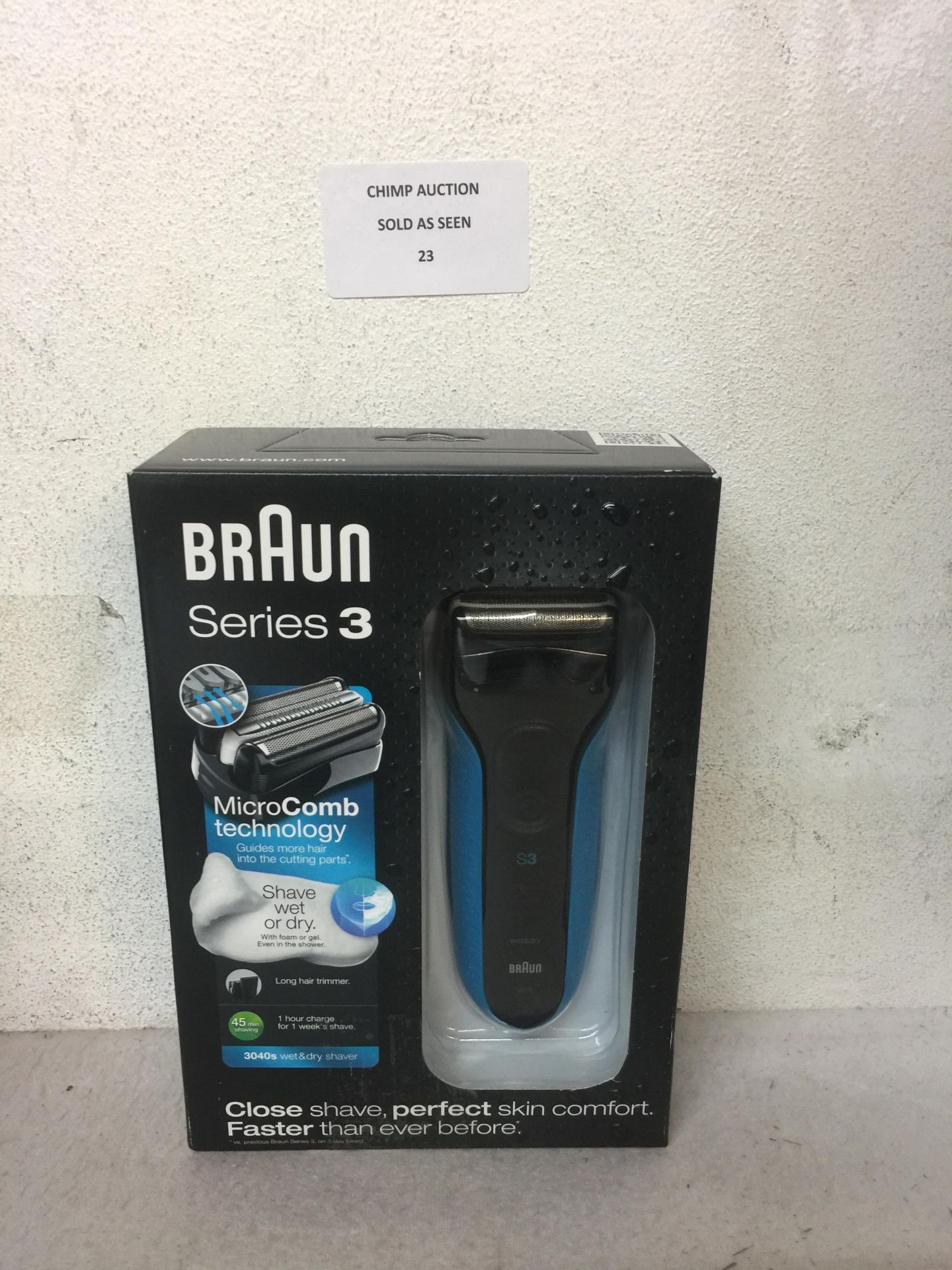 Braun Series 3 3040 Men's Electric Foil Shaver Cordless Razor RRP £99.99.