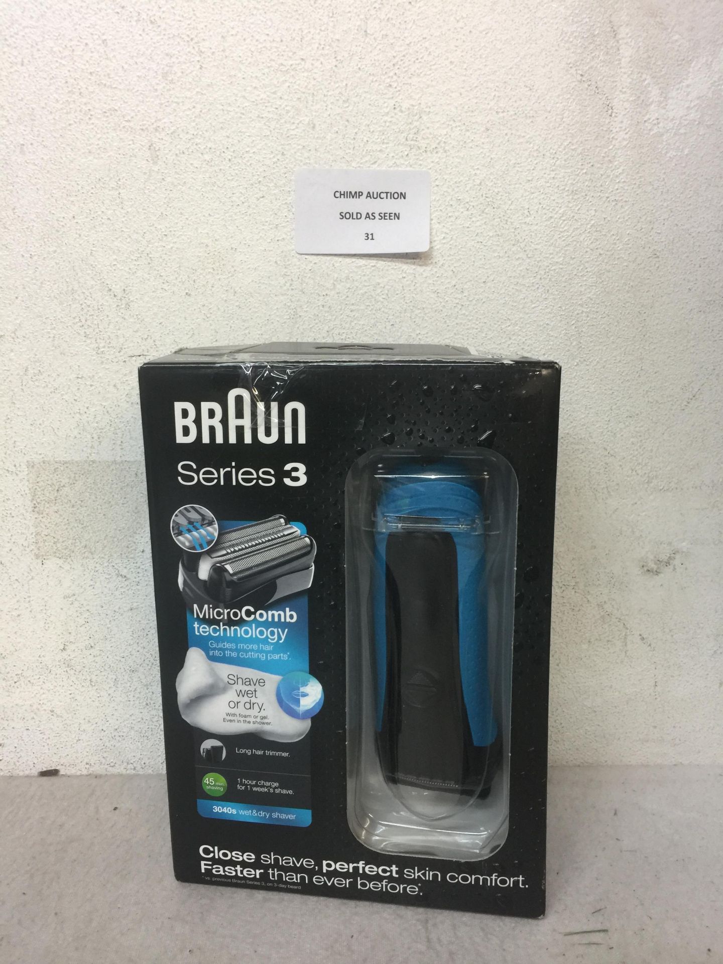 Braun Series 3 3040 Men's Electric Foil Shaver Cordless Razor RRP £99.99.