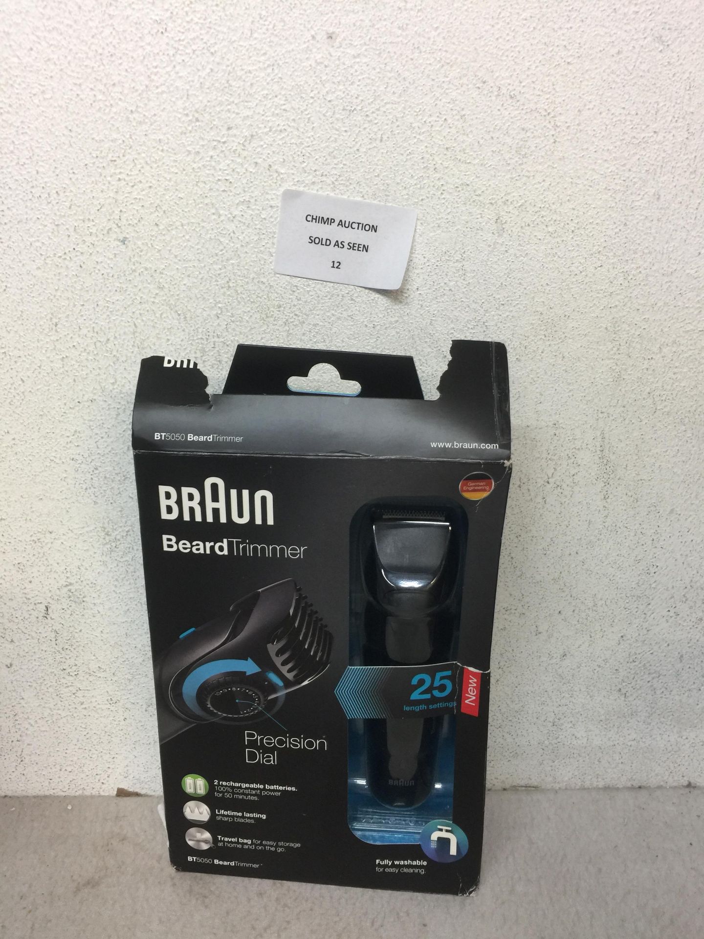 Braun BT5050 Beard Trimmer for Men Cordless Electric Hair