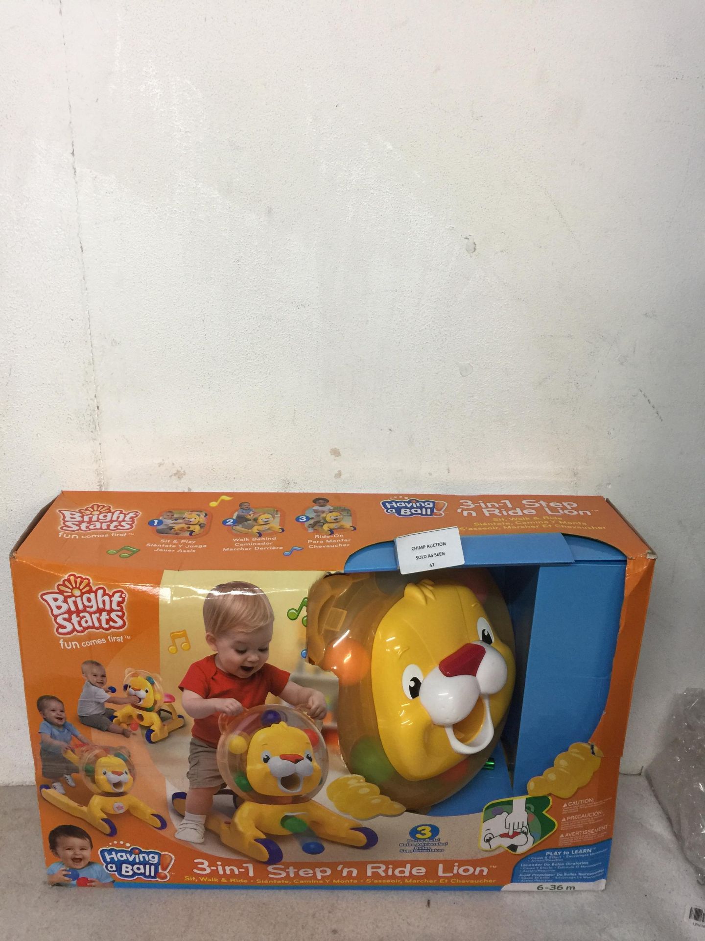 BRIGHT STARTS 3 IN 1 STEP N' RIDE LION PLAYSET
