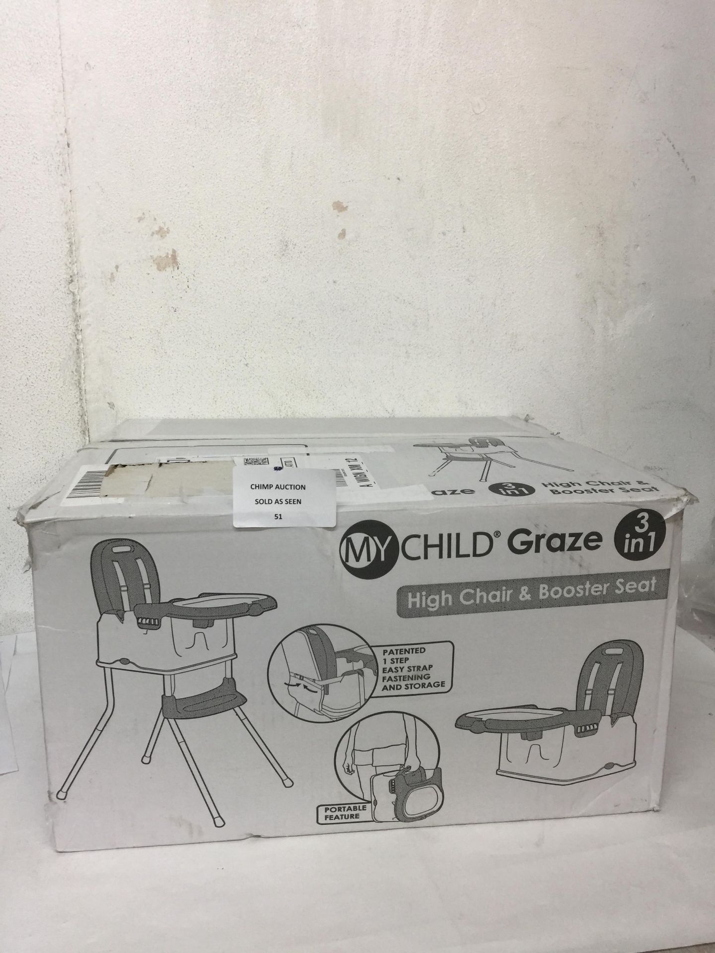 MY CHILD GRAZE 3 IN 1 HIGH CHAIR & BOOSTER SEAT