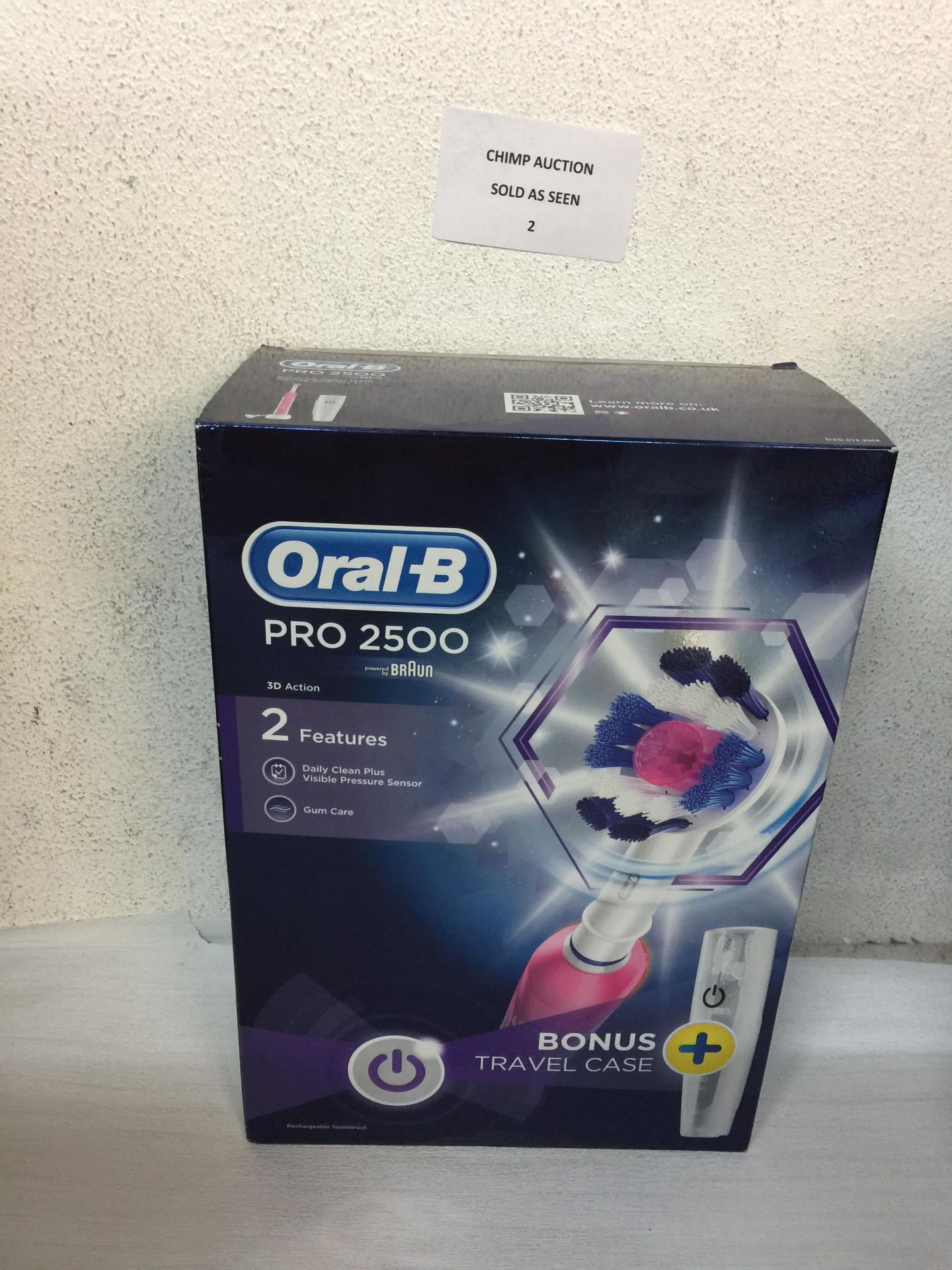 Oral-B Pro 2500 Electric Rechargeable Toothbrush Powered by Braun