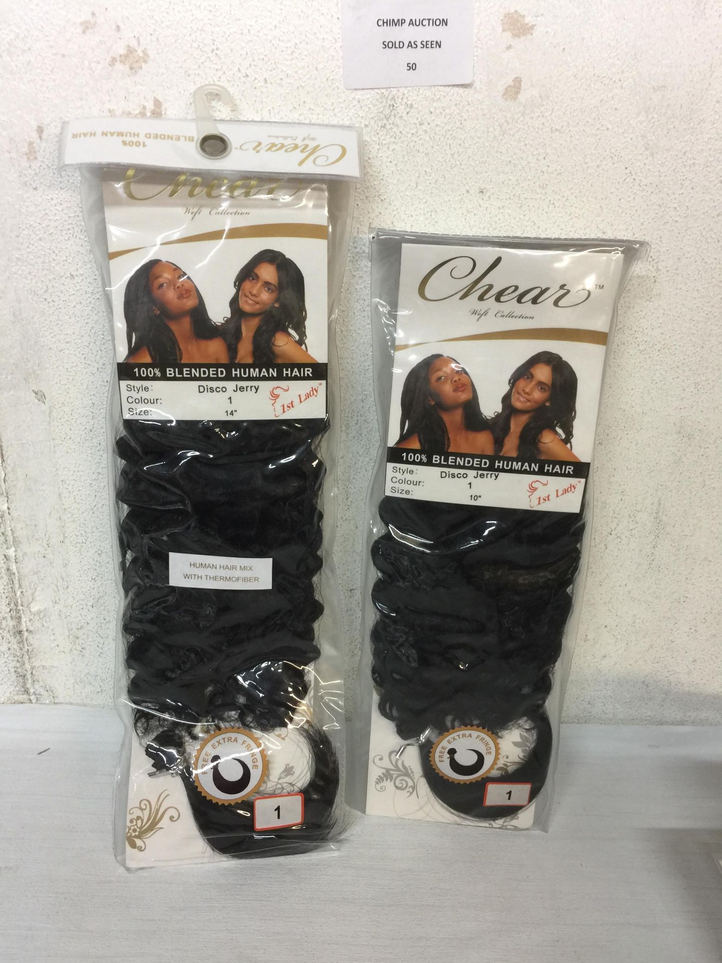 2X BRAND NEW Chear Disco Jerry Weft Human Hair Extension