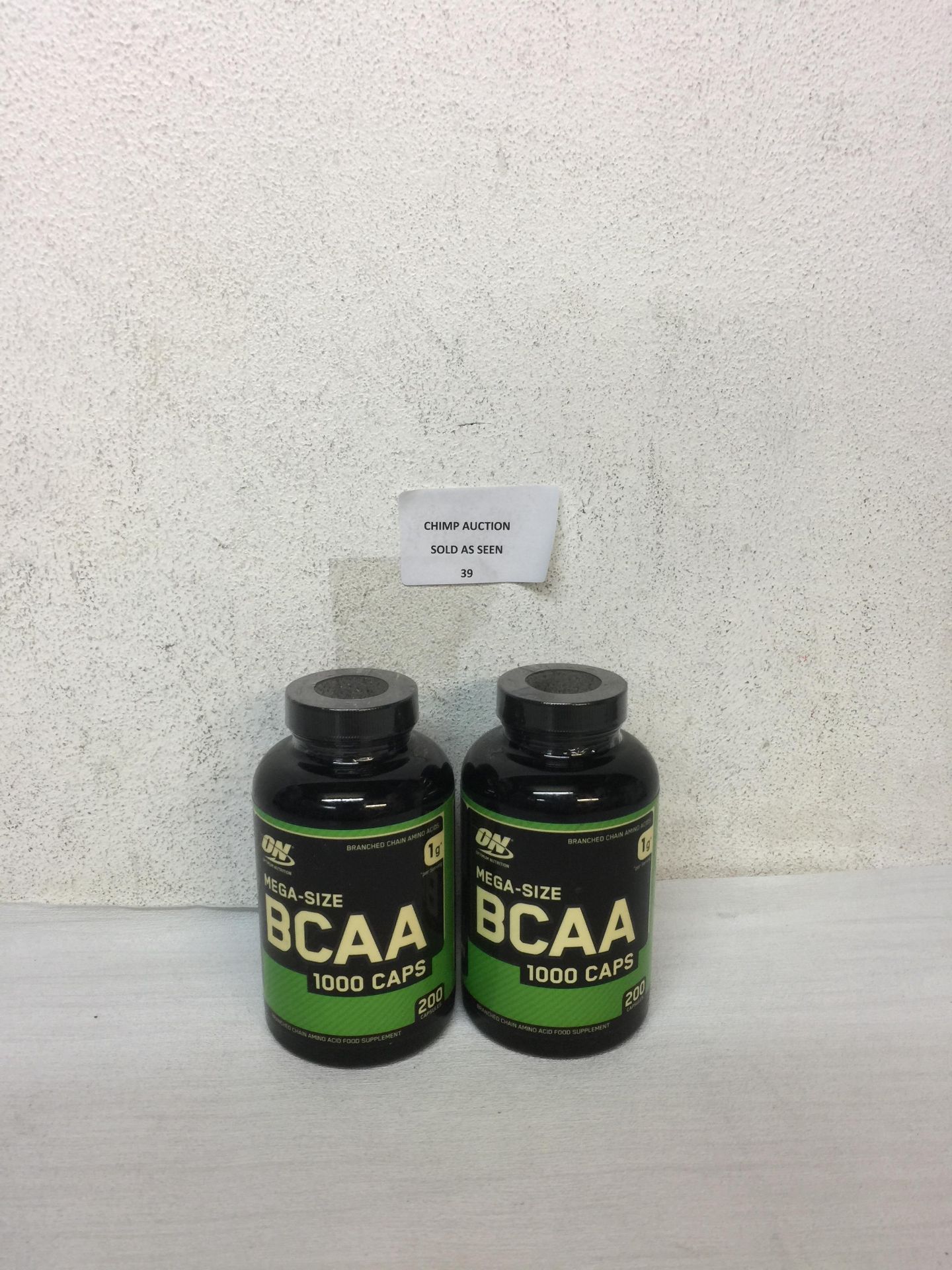 2X BRAND NEW Optimum Nutrition BCAA1000 -200 Capsules EXP MAY 2018.