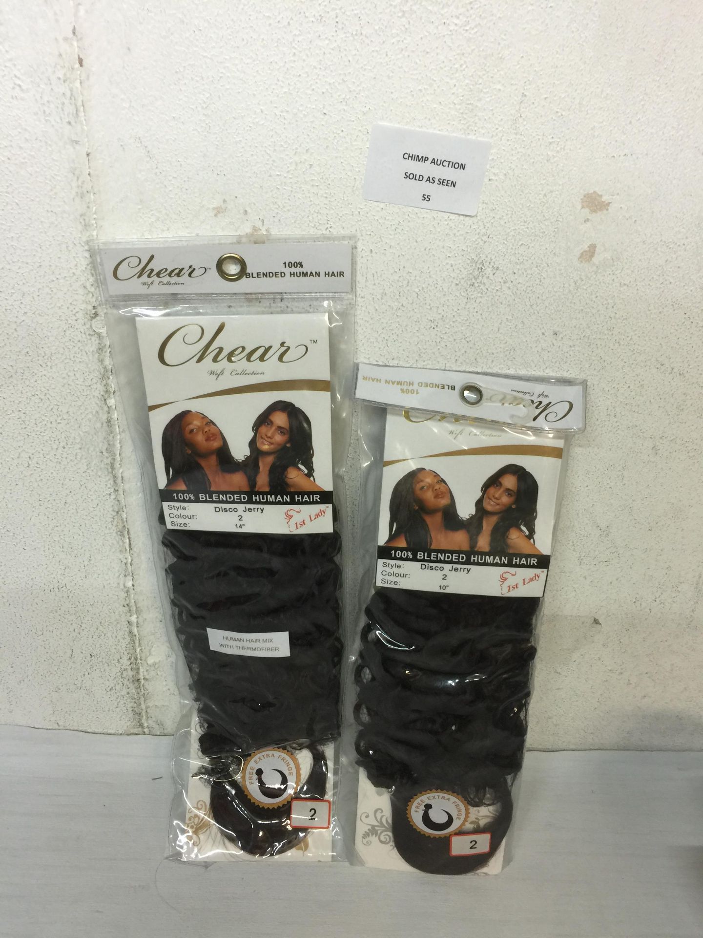 2X BRAND NEW Chear Disco Jerry Weft Human Hair Extension