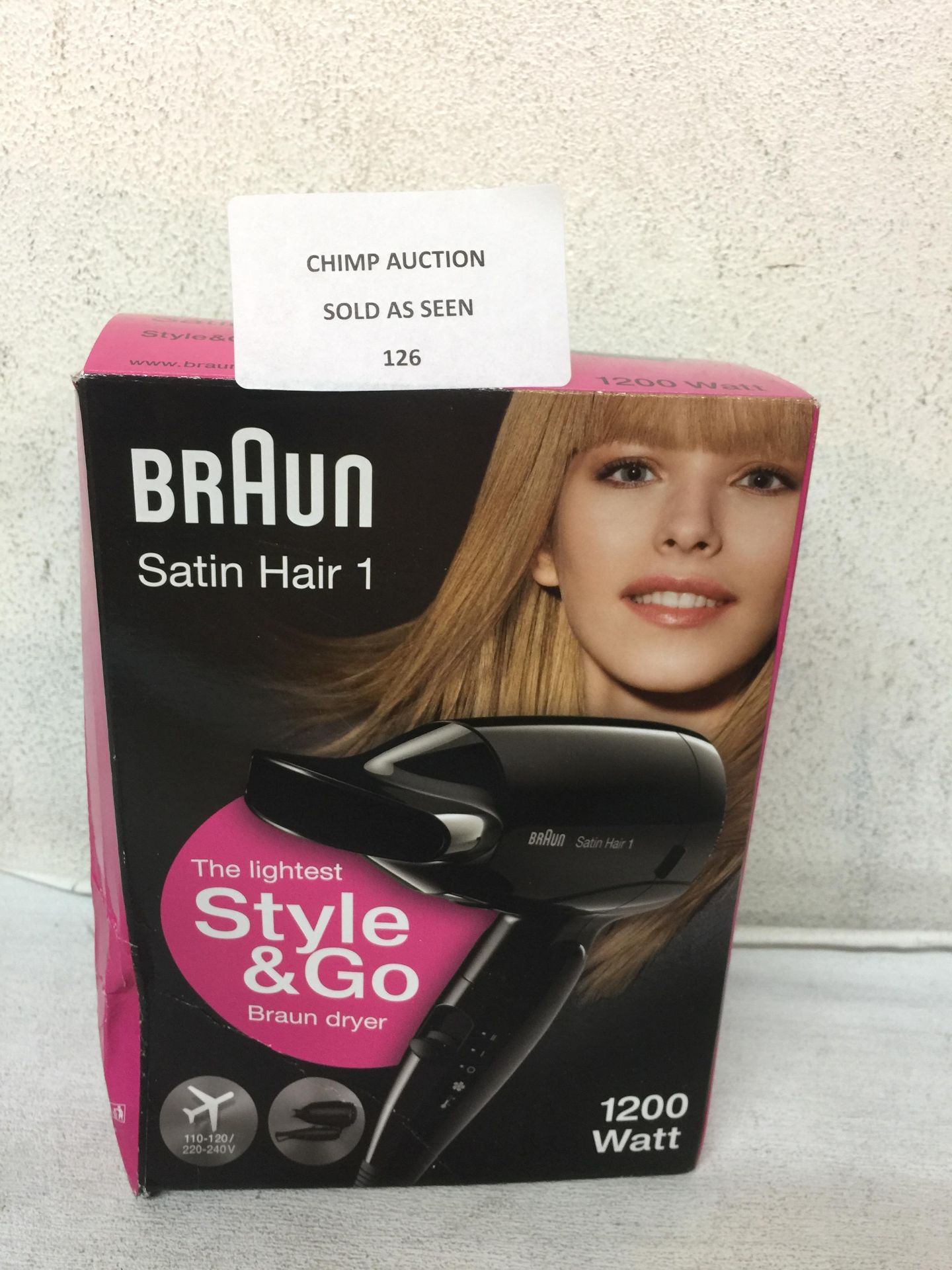 BRAUN SATIN HAIR 1 STYLE & GO 1200W HAIR DRYER