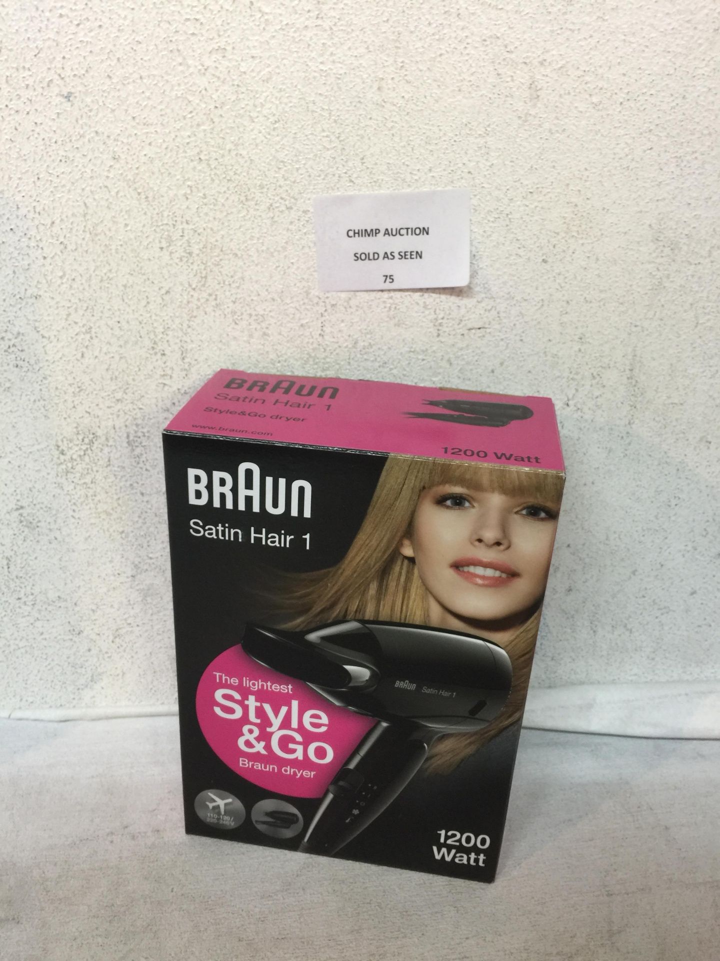 BRAUN SATIN HAIR 1 STYLE & GO 1200W HAIR DRYER