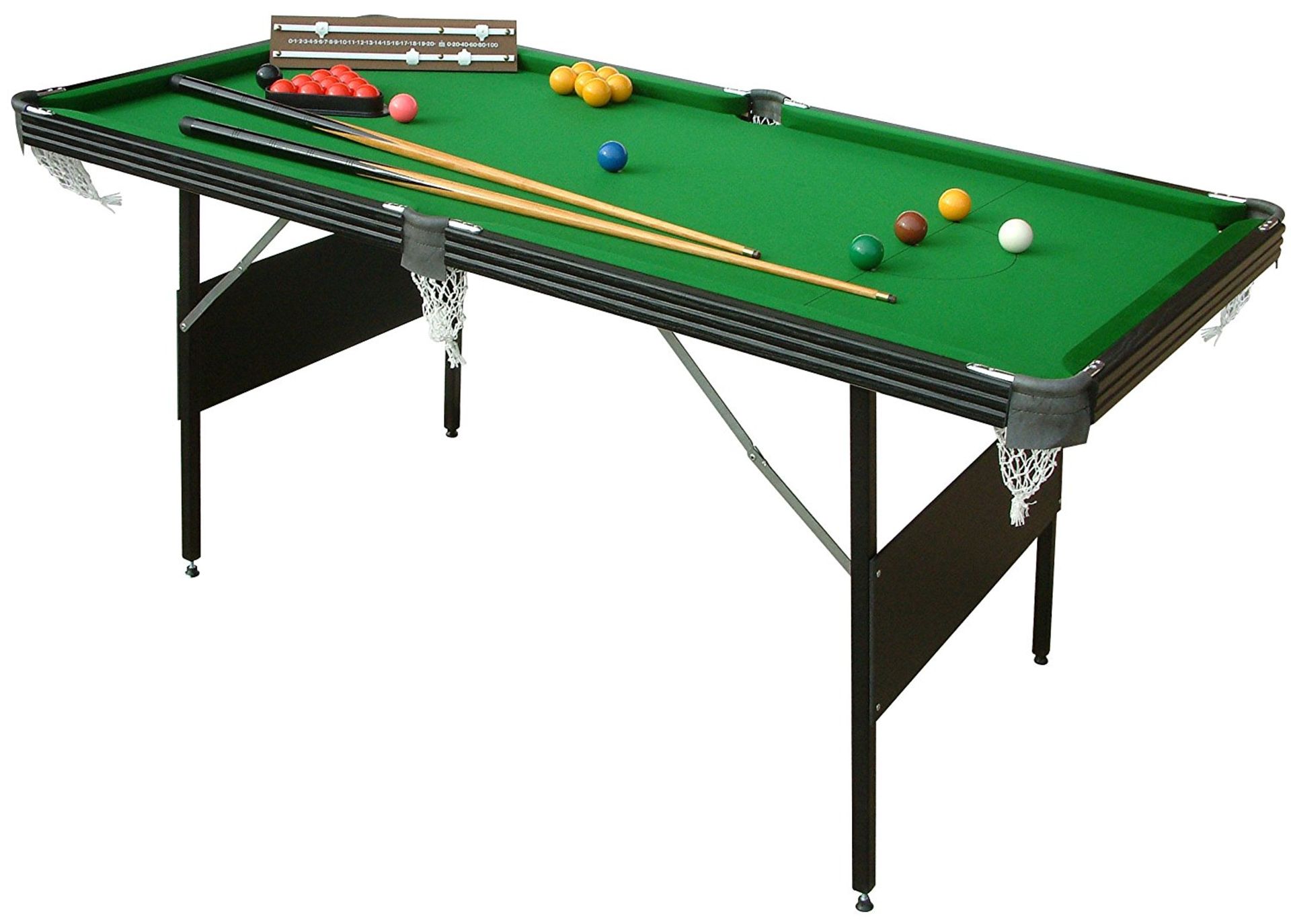 Mightymast Leisure Crucible 2-in-1 Fold Up Snooker/Pool Table - 6 Ft RRP £299.99