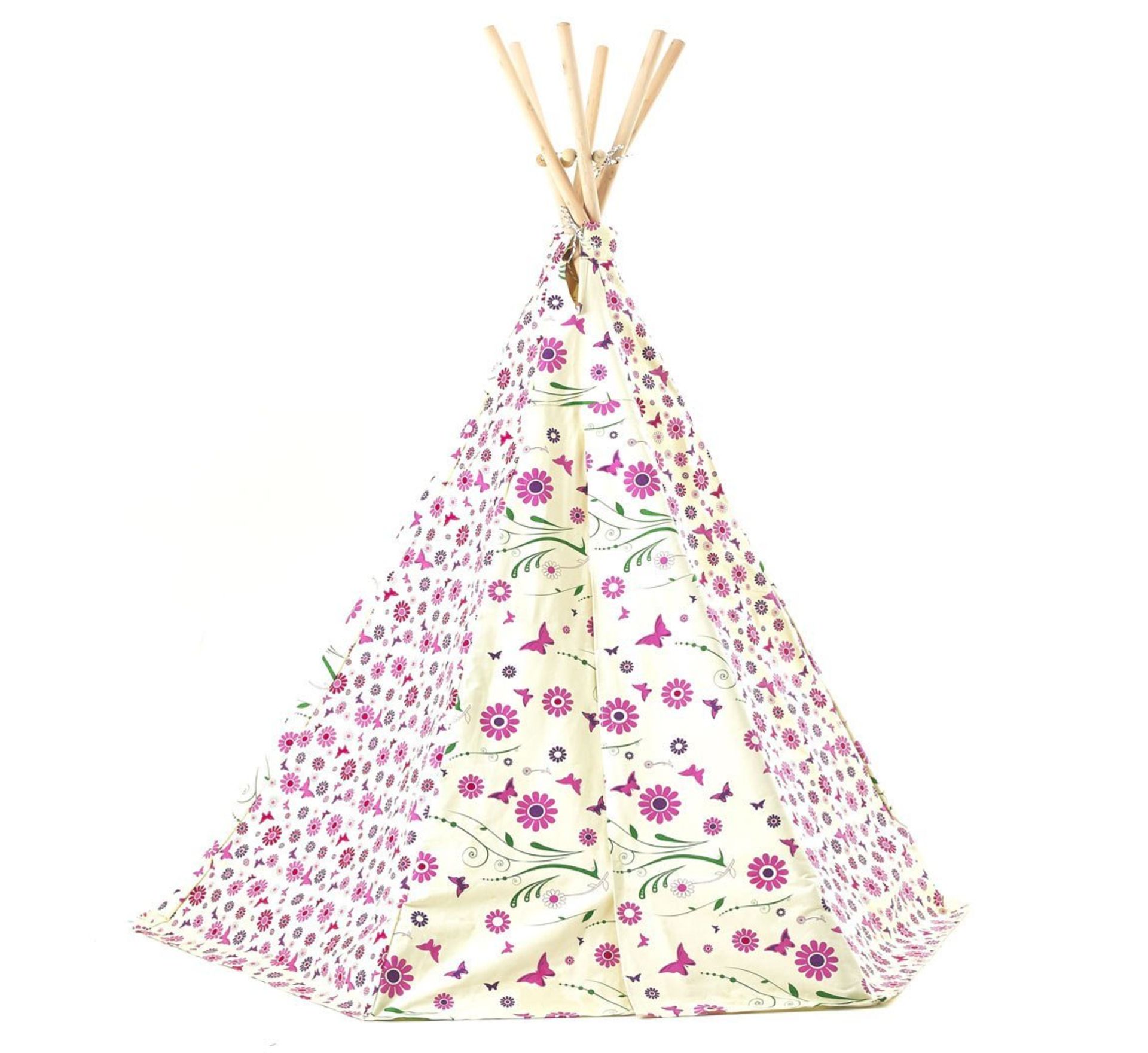 Garden Games Limited Girl's Flower/ Butterfly Wigwam Play Tent