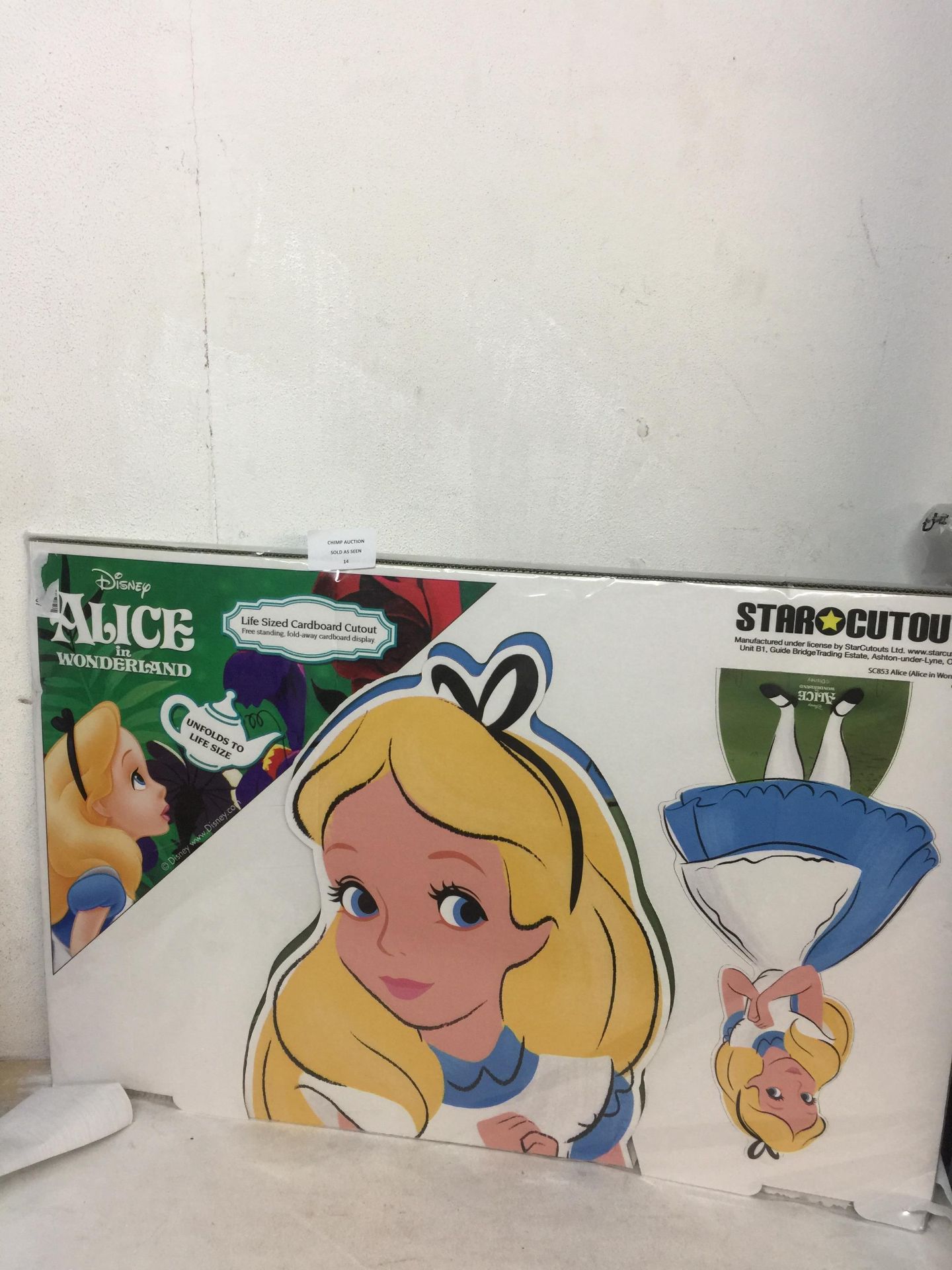 DISNEY ALICE IN WONDERLAND LIFE SIZED CARDBOARD CUT OUT