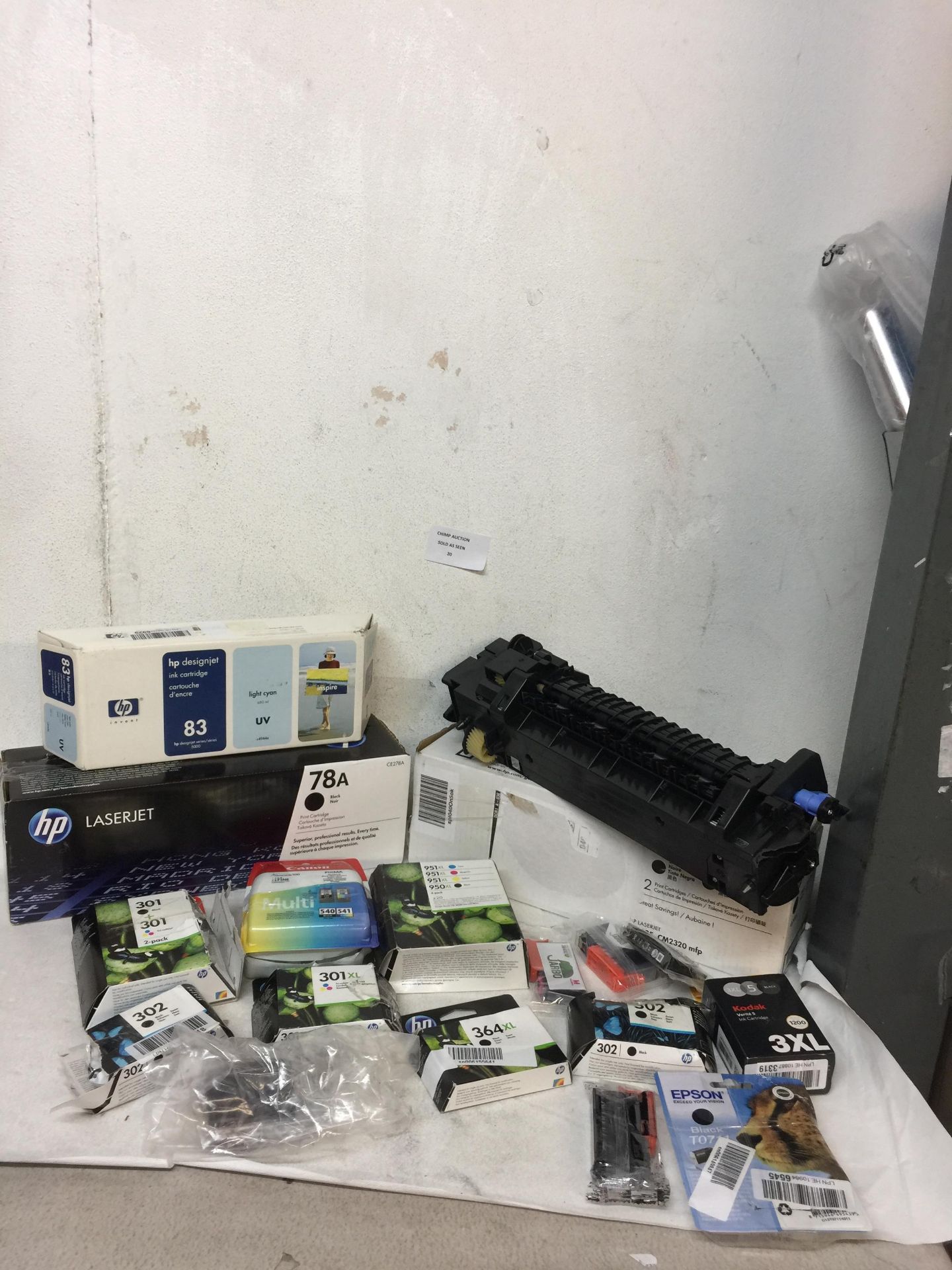 JOBLOT OF MIXED PRINTER CARTRIDGES & TONERS