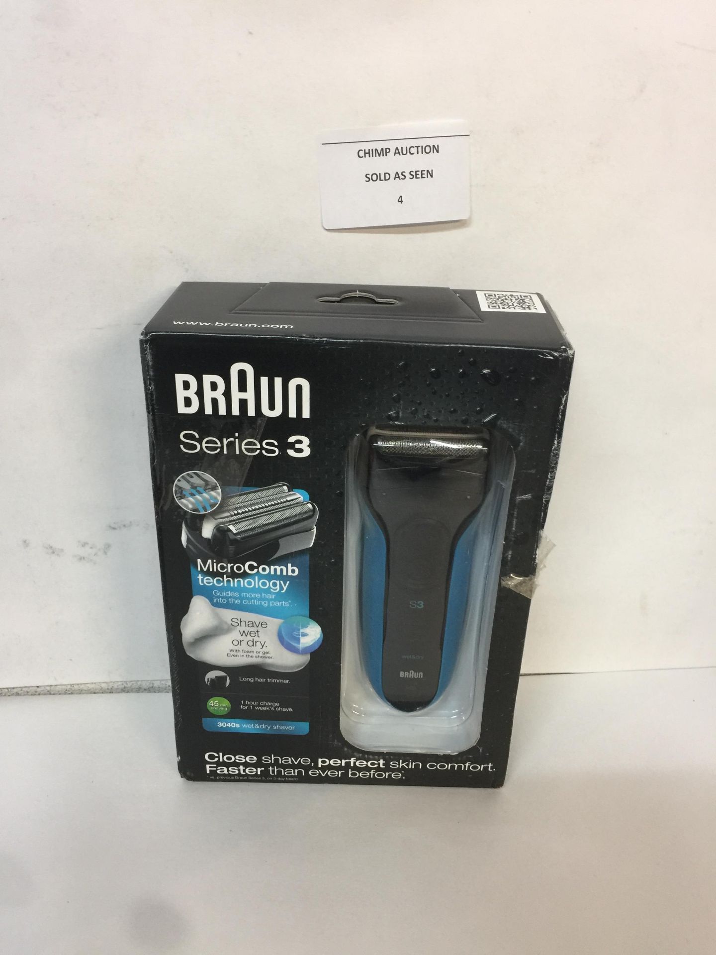 Braun Series 3 ProSkin Rechargeable Cordless Wet & Dry Electric Shaver RRP £49.99