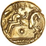 Early Whaddon Chase. Rounded Wing Type. c.55-45 BC. Celtic gold stater. 16mm. 5.82g.