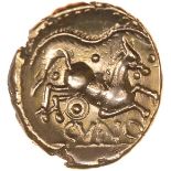 Cunobelinus Plastic. No Stalk Type. c.AD8-41. Celtic gold stater. 17-20mm. 5.41g.